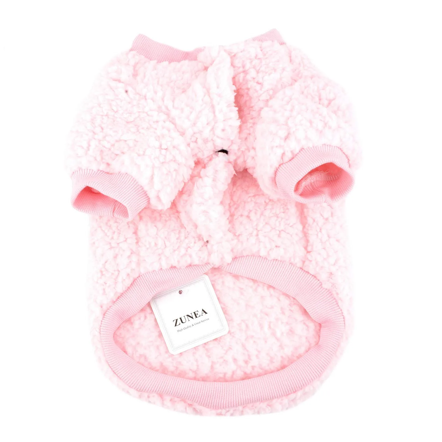 Zunea Cappotto Invernale in Pile per Cani e Gatti, Rose, XL - immagine 5