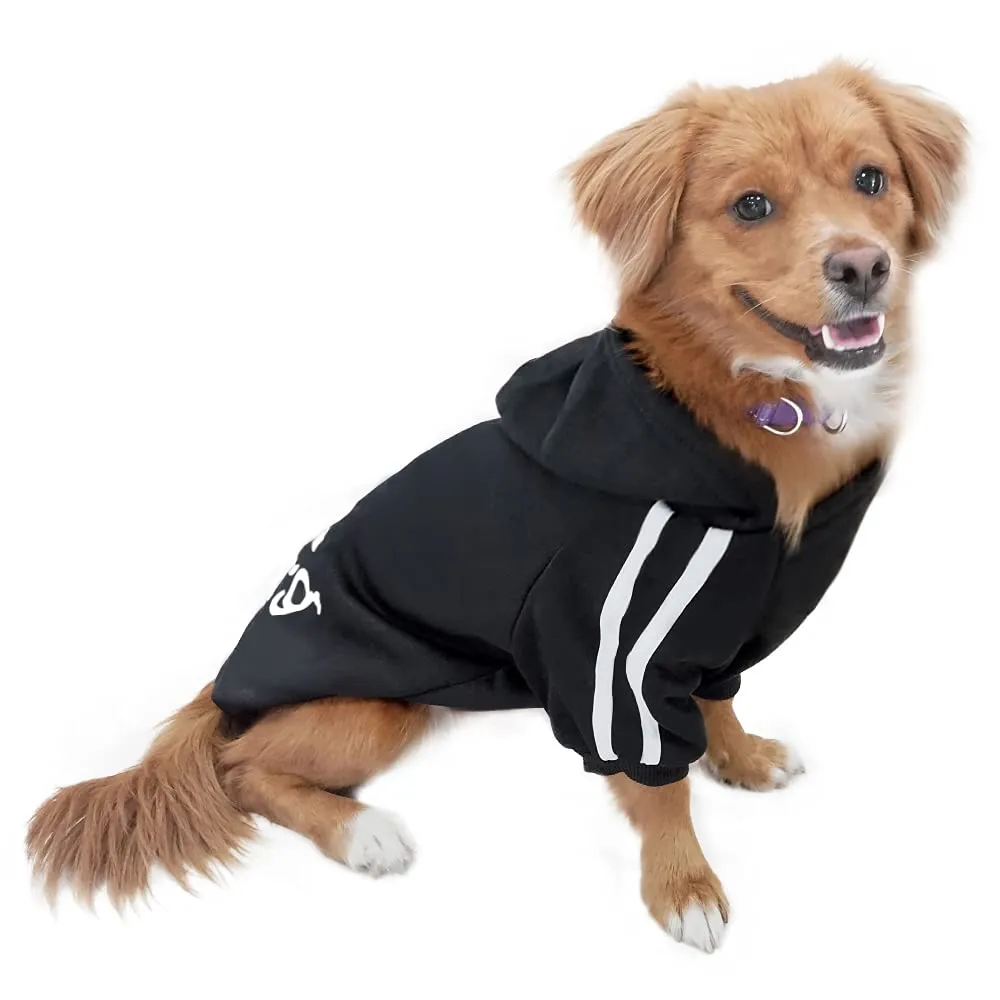 Eastlion Felpa Cane con Cappuccio in Cotone, Nero, M - immagine 1