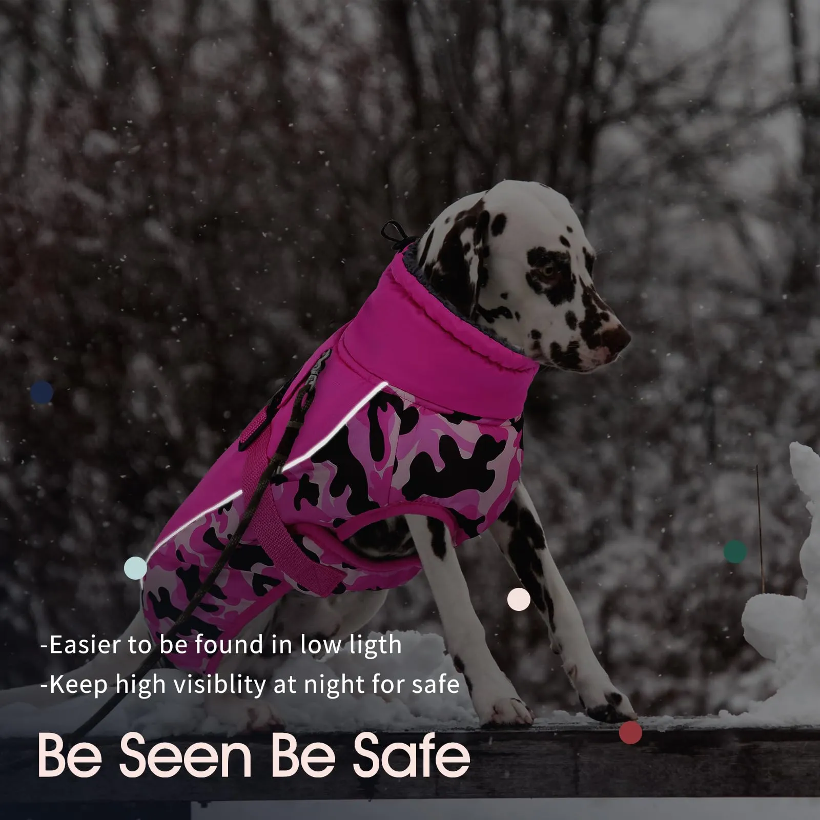 IECOii Cappotto invernale impermeabile e antivento per cani, Mimetico, XXXL - immagine 5