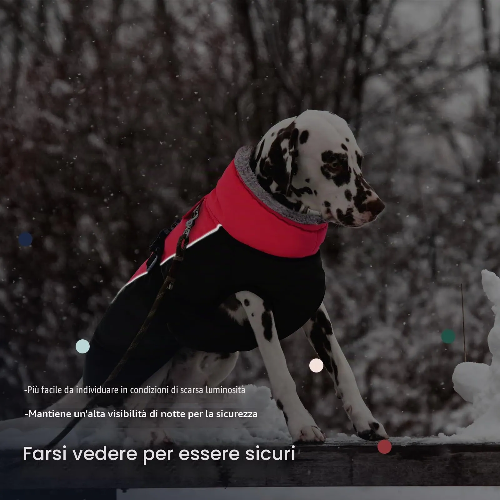IECOii Cappotto Invernale per Cani Impermeabile e Antivento con Pile di Corallo, Rosa Scuro, Taglia XXXL - immagine 5