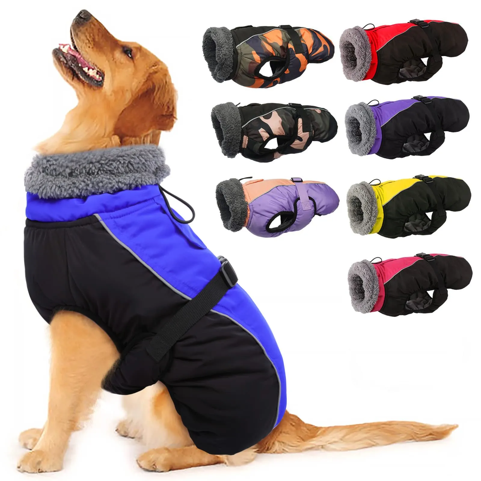 IECOii Cappotto Invernale per Cani Impermeabile e Antivento, Taglia S - immagine 1