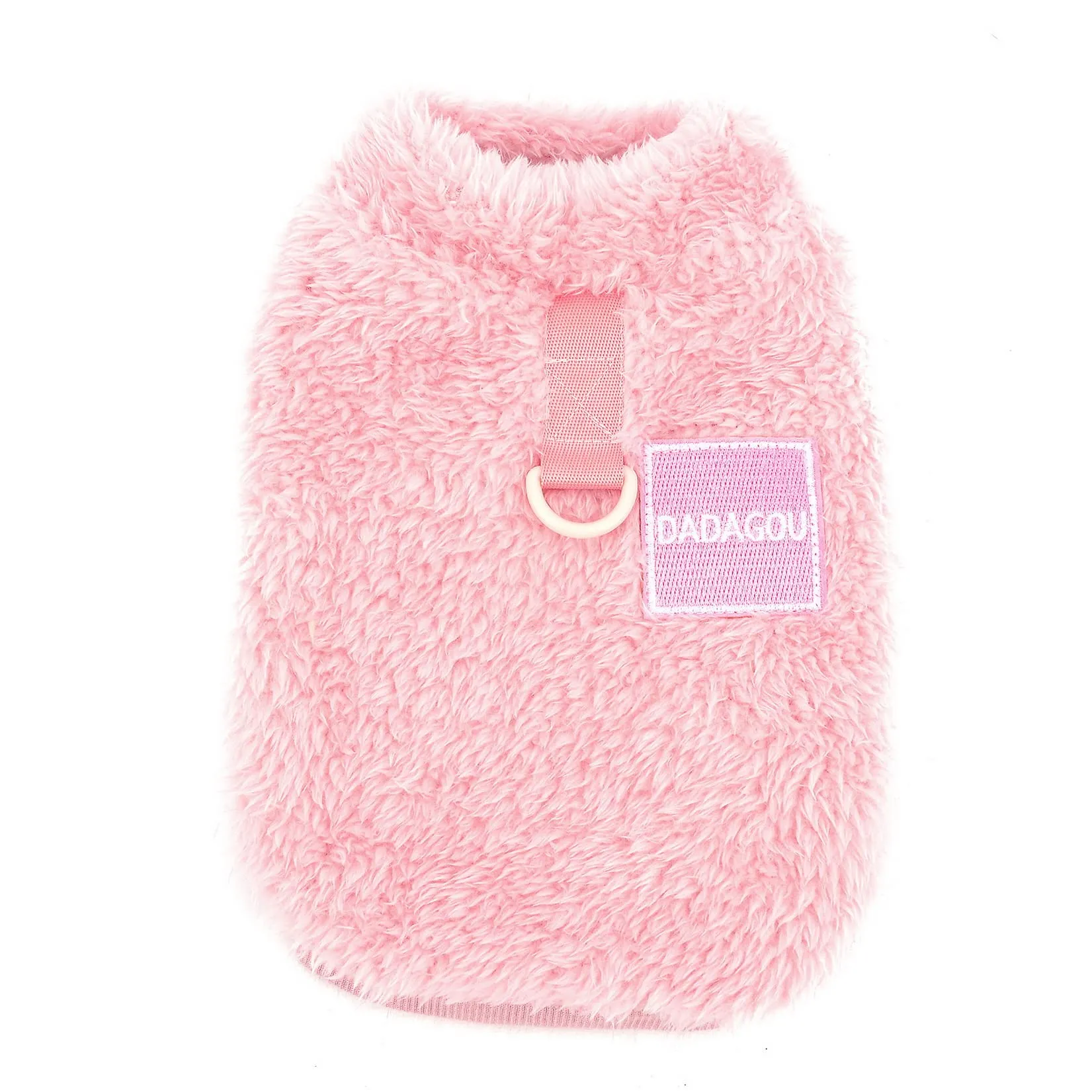 Zunea Cappotto Invernale in Pile per Cani e Gatti di Piccola Taglia con Anello a D, Rosa XXL - immagine 4