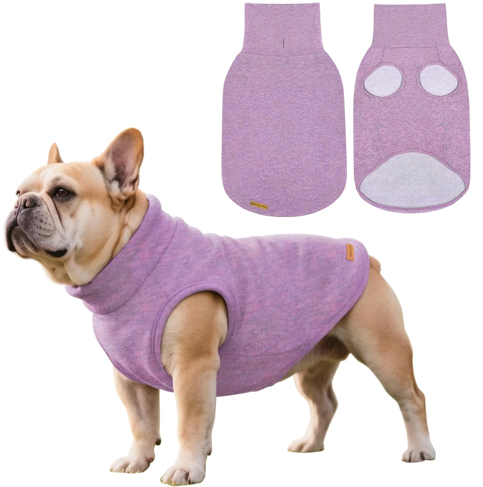 Mosucoirl Felpa con Cappuccio per Cani, Maglione Caldo per Cani Piccoli e Medi, Violetta, XS - immagine 1