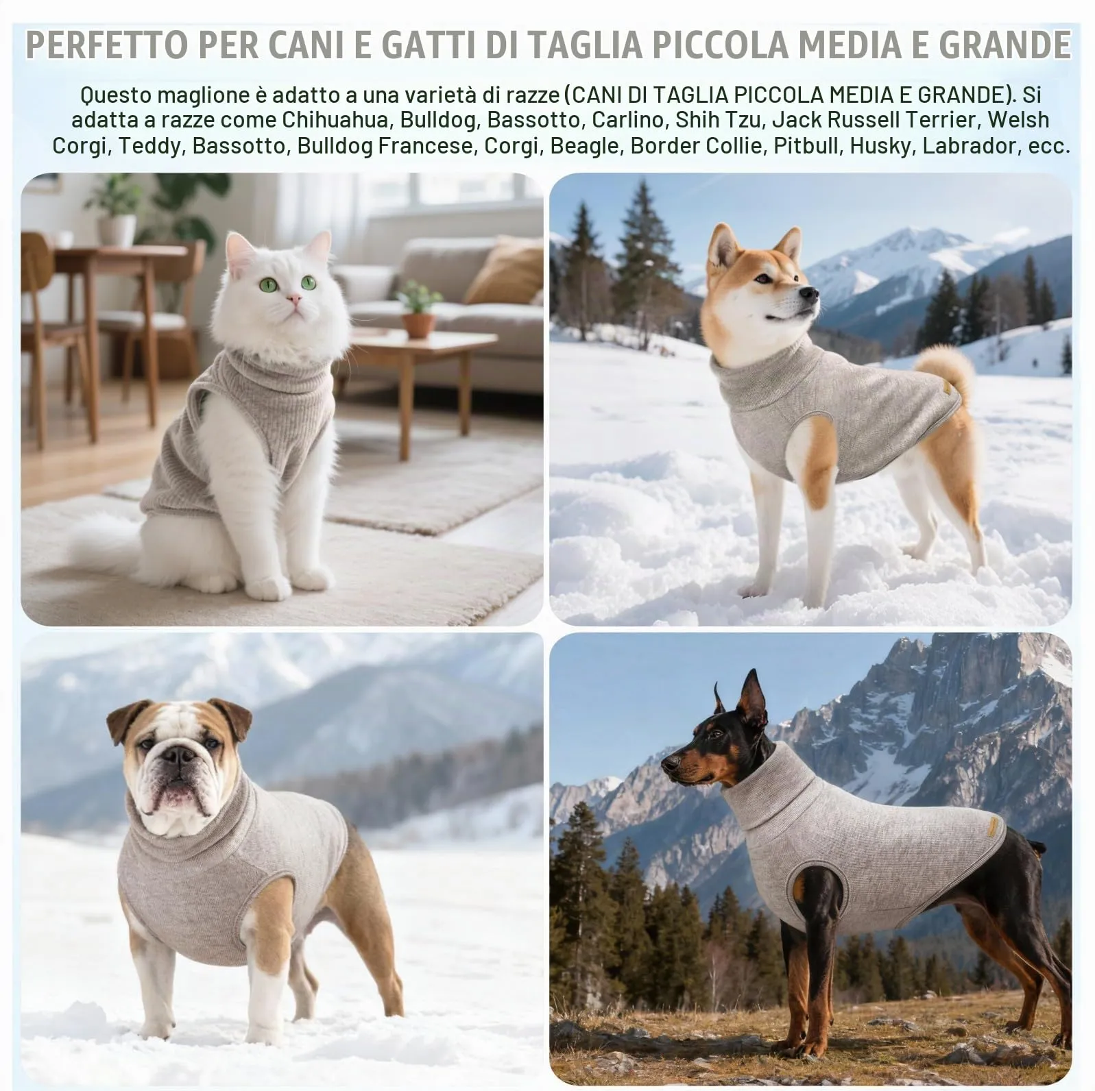 Mosucoirl Felpa con Cappuccio per Cani, Khaki, S - immagine 7