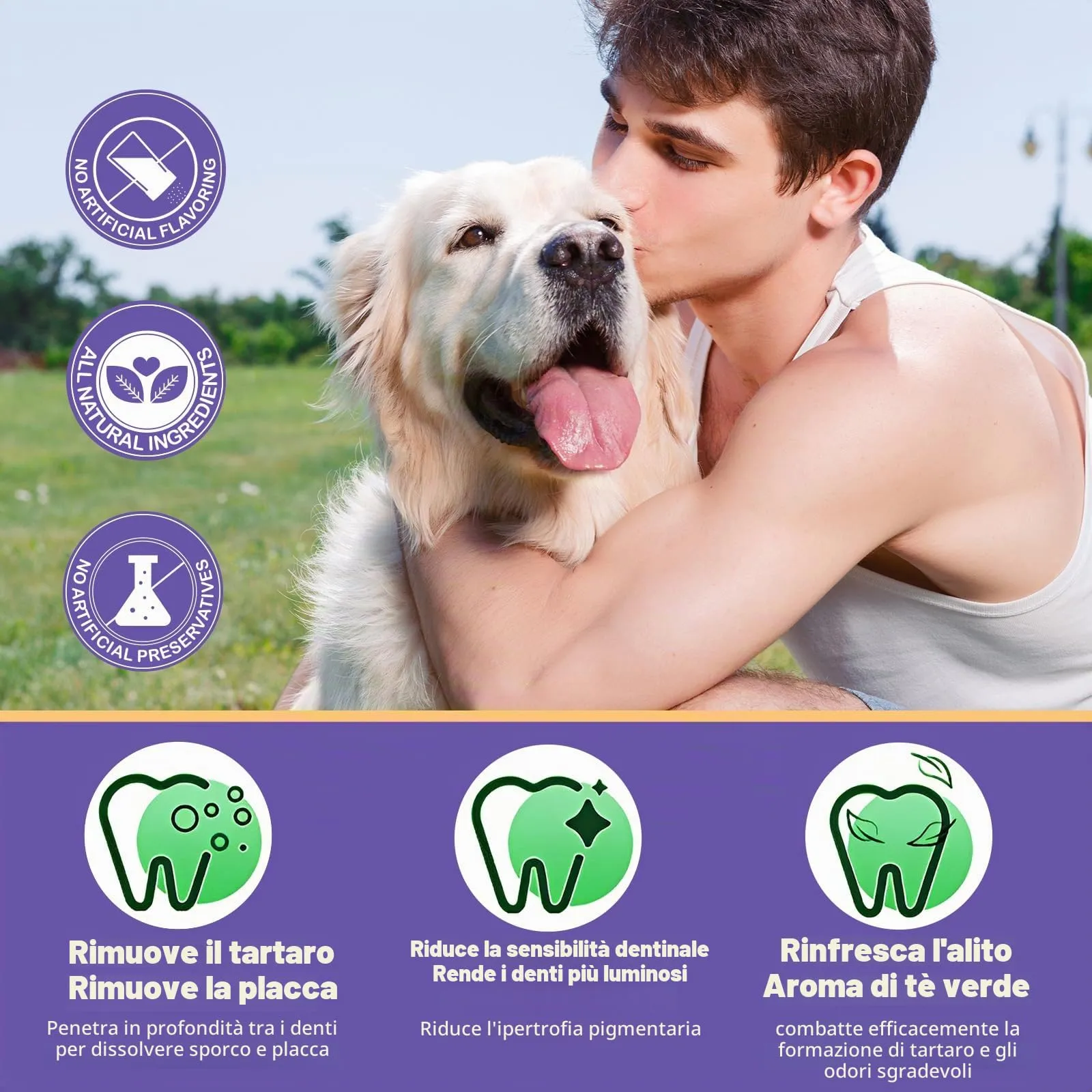 CLFJLXYX Pulizia Denti Powder per Cani e Gatti, Rimozione Tartaro e Placca, 100 g - immagine 7