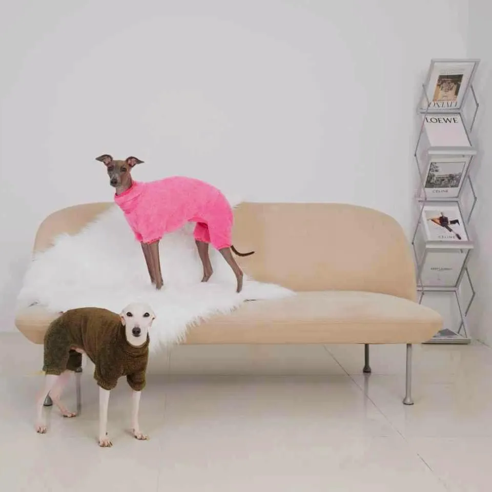 ESCCBOO Tuta in pile dolcevita per cani bassotto, verde scuro, XXL - immagine 5