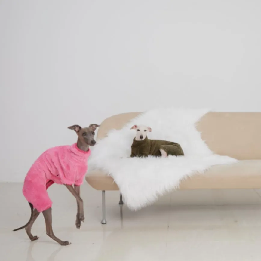ESCCBOO Tuta in pile dolcevita per cani bassotto, Rosa fluo, S - immagine 7