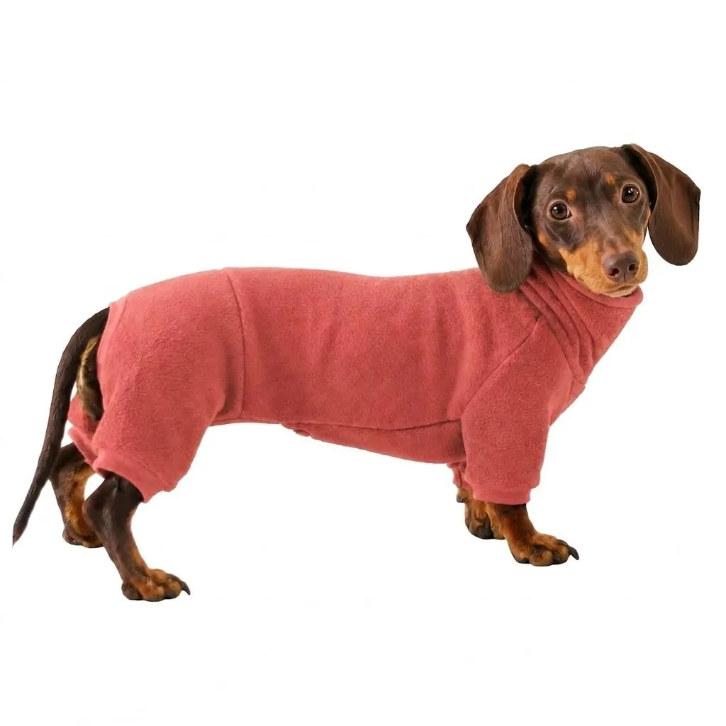 ESCCBOO Maglione a collo alto per bassotti, rosso, XS - immagine 1