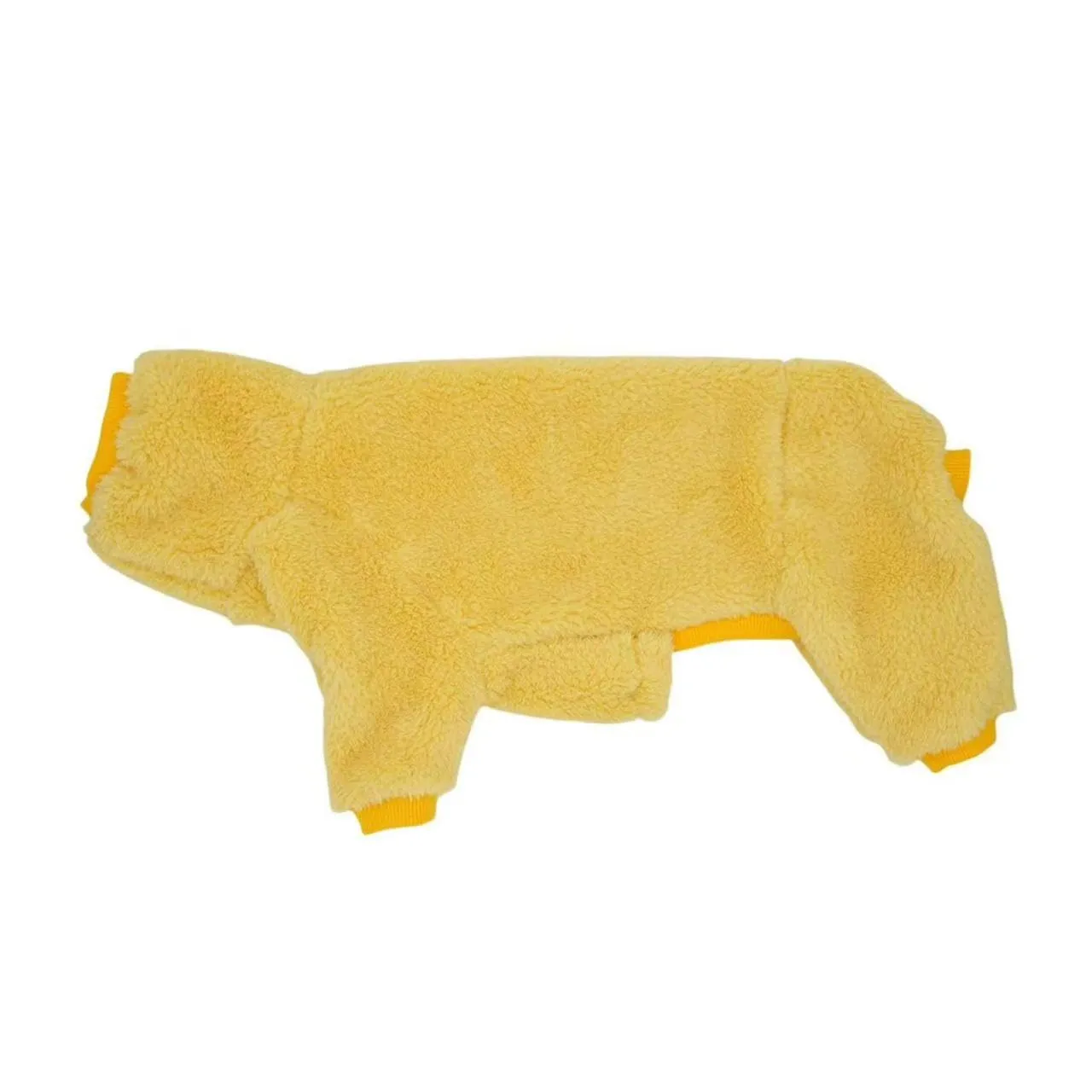 ESCCBOO Tuta in pile dolcevita per cani bassotto, Giallo, M - immagine 5