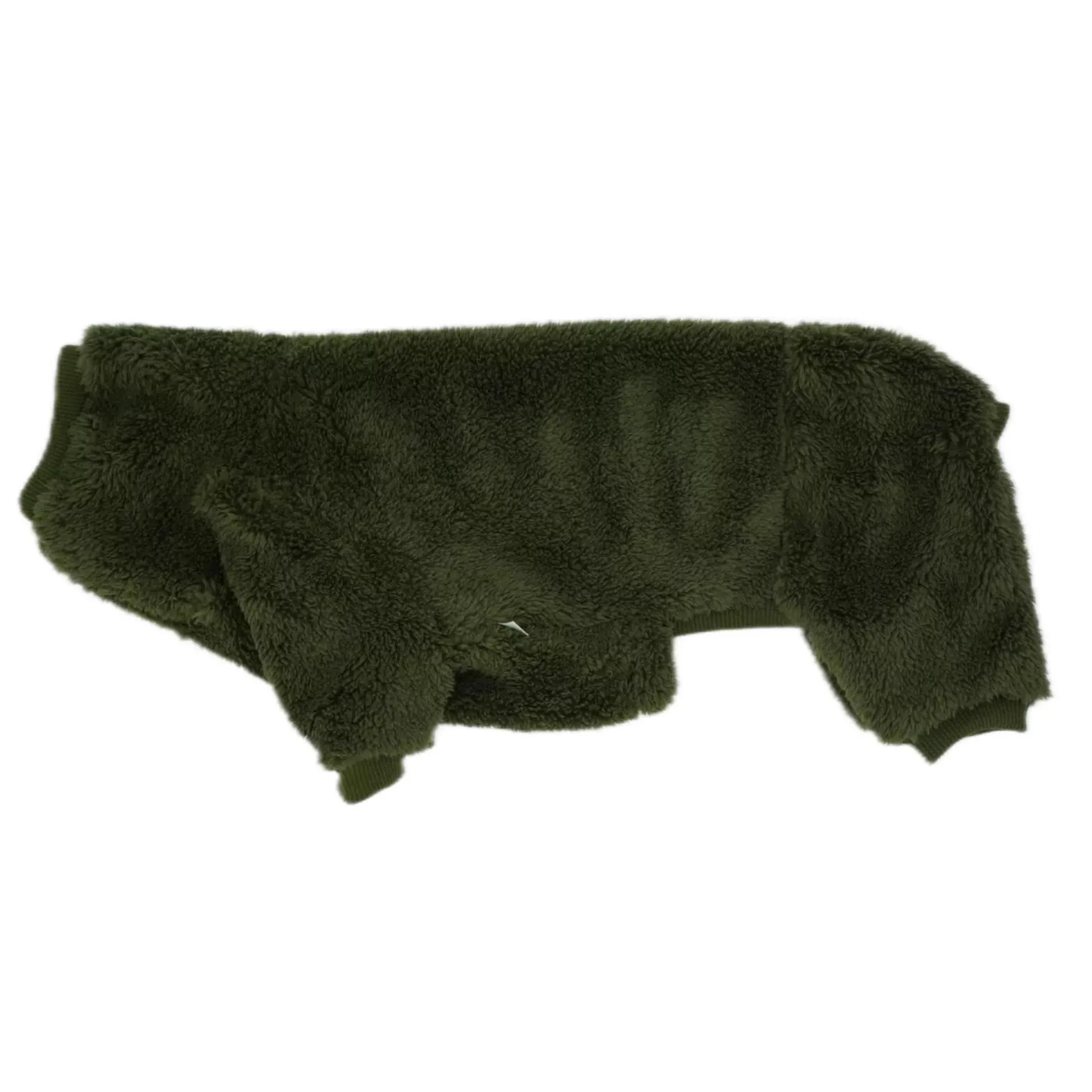 ESCCBOO Tutina in pile dolcevita per cani bassotto, verde scuro, XS - immagine 2