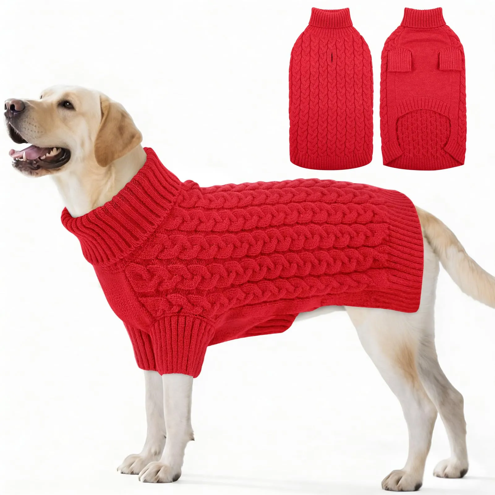 ASENKU Maglione per Cane, Taglia XL, Rosso - immagine 1