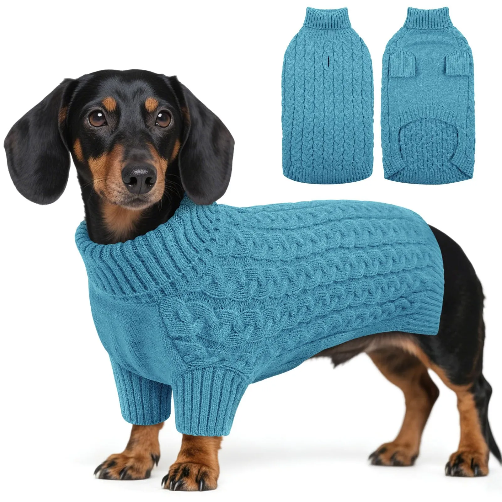 ASENKU Maglione per Cani Medi e Grandi, Taglia L, Blu - immagine 1