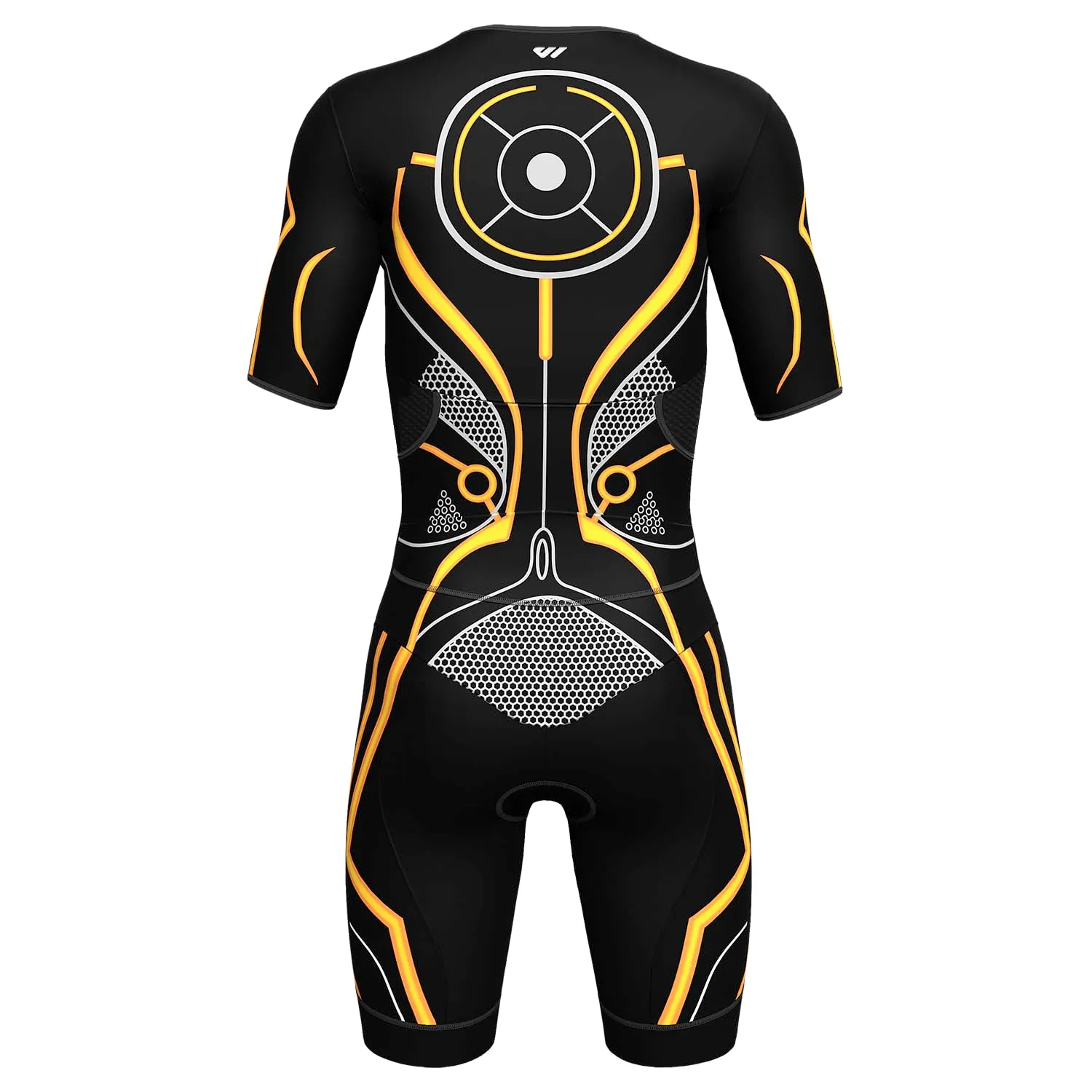 Lo.gas Tuta Triathlon Uomo Stretch Full Zip Antivento Traspirante Riflettente Imbottita Colore Solido - immagine 3