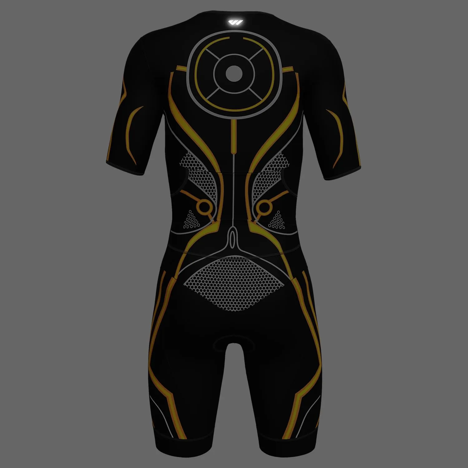Lo.gas Tuta Triathlon Uomo Stretch Full Zip Antivento Traspirante Riflettente Imbottita Colore Solido - immagine 4