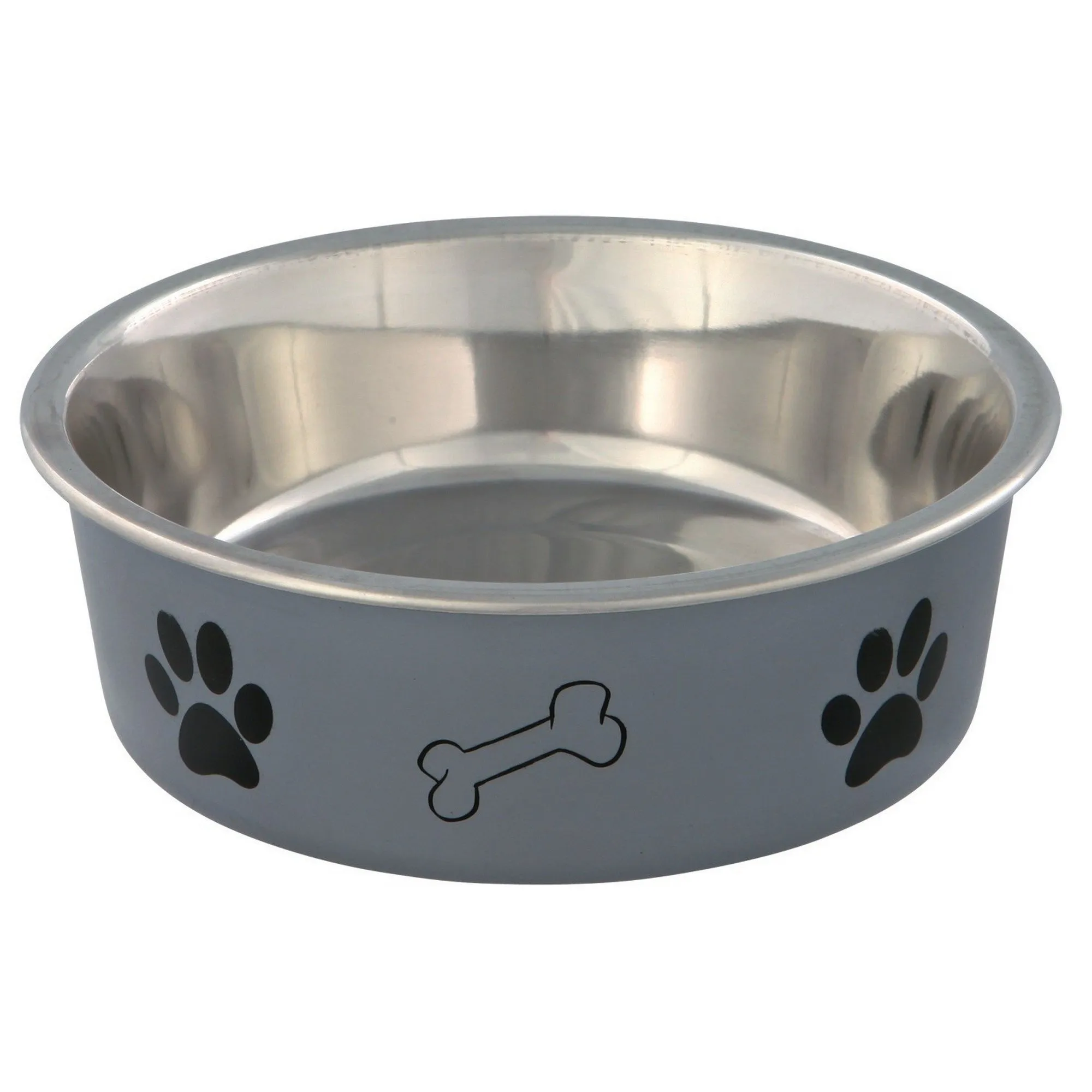 Trixie Ciotola in acciaio con rivestimento in plastica per cani, 1.4 l, ø21 cm - immagine 2