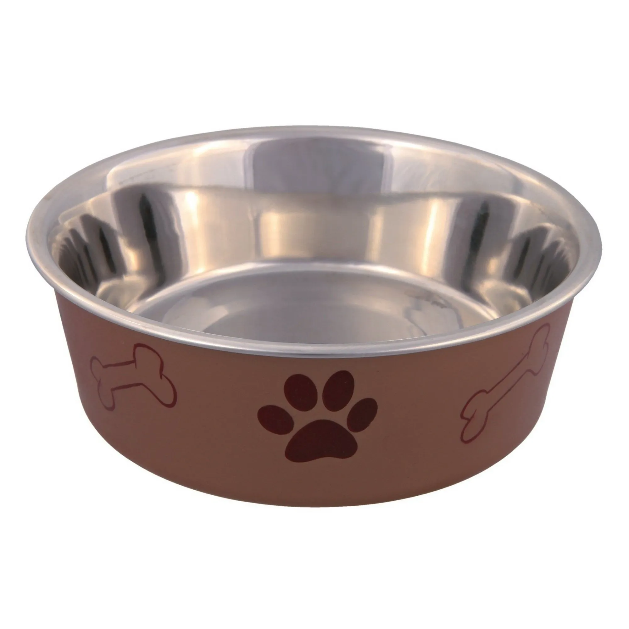 Trixie Ciotola in acciaio con rivestimento in plastica per cani, 0.4 l, ø14 cm - immagine 3