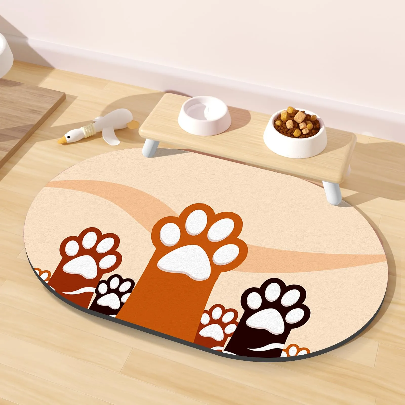 METEOROCK Tappetino Assorbente e Antiscivolo per Ciotole Cane e Gatto, 51x30,5 cm - immagine 1