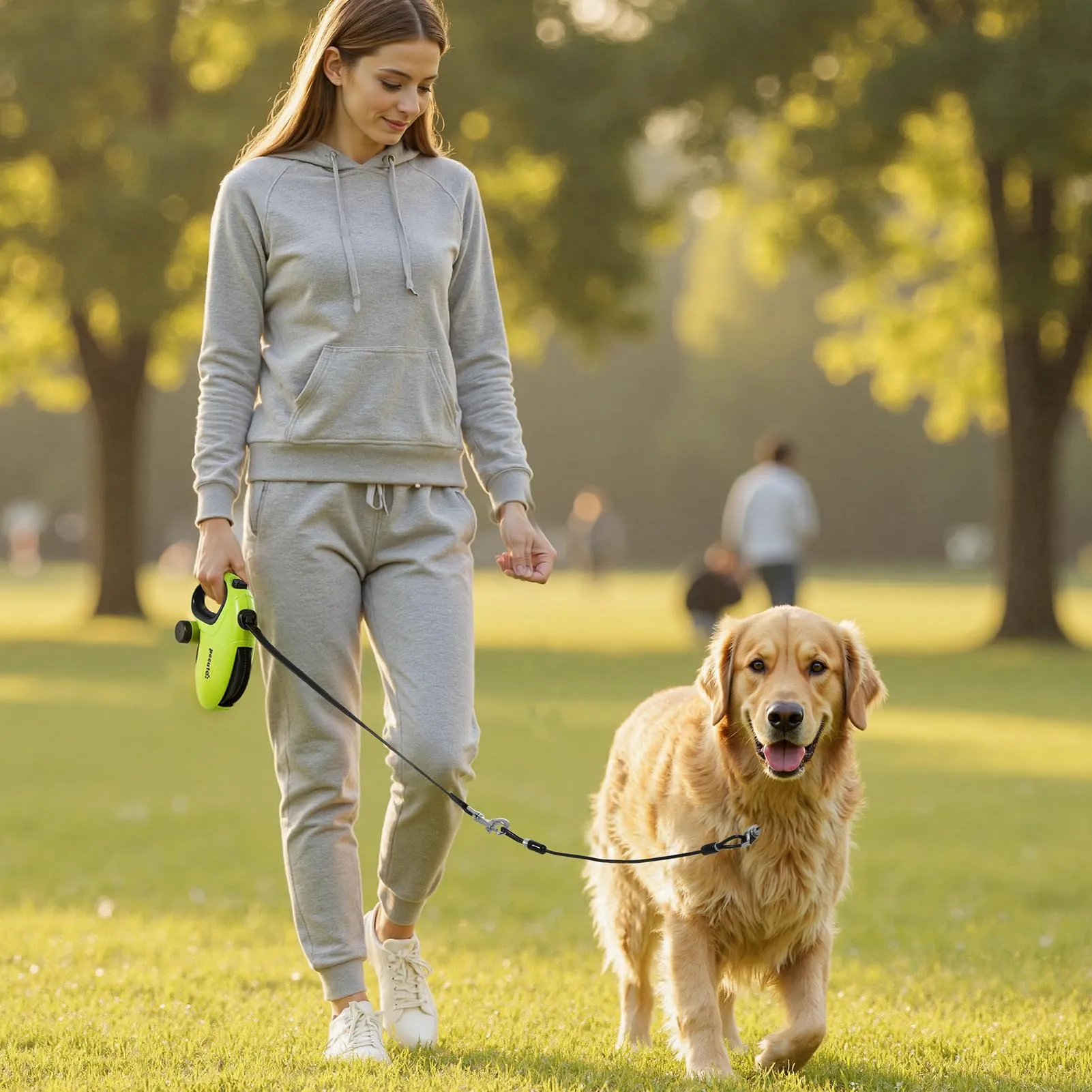 Pecute Guinzaglio Retrattile per Cani 8M, Anti-masticazione e Anti-groviglio, per Cani di Taglia Media e Grande fino a 50 kg - immagine 8