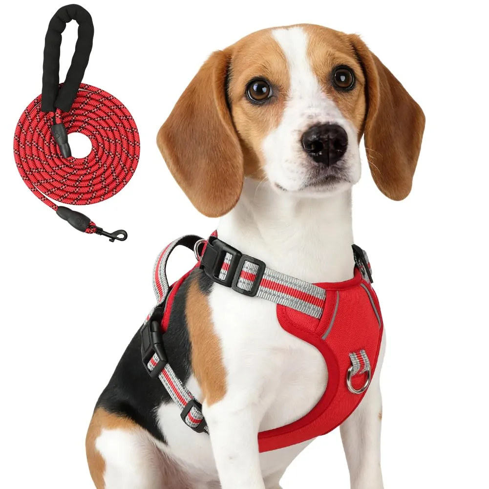 AYESY Pettorina Anti-Tiro per Cani di Taglia Media, Regolabile con Guinzaglio - immagine 1