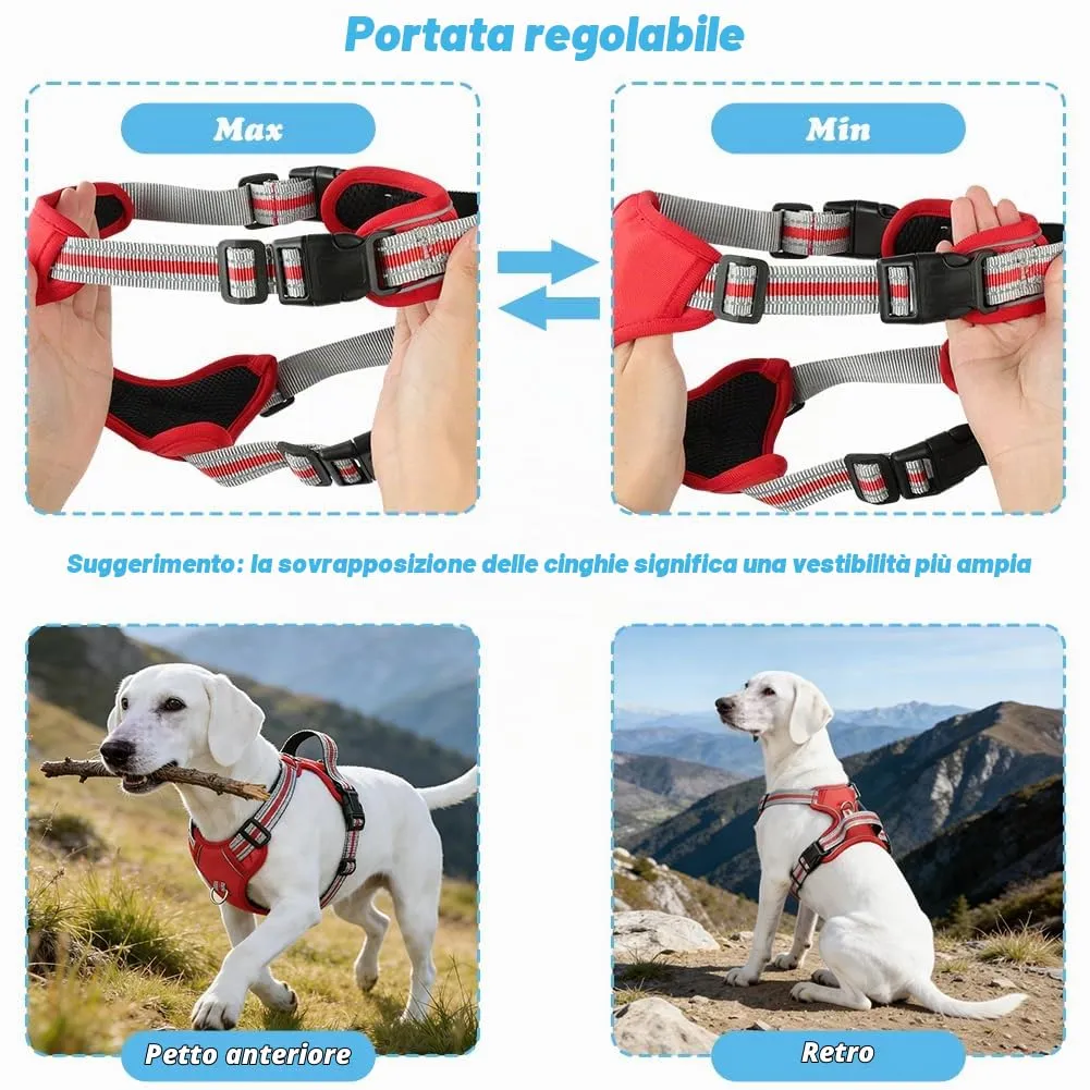 AYESY Pettorina Anti-Tiro per Cani di Taglia Media, Regolabile con Guinzaglio - immagine 7