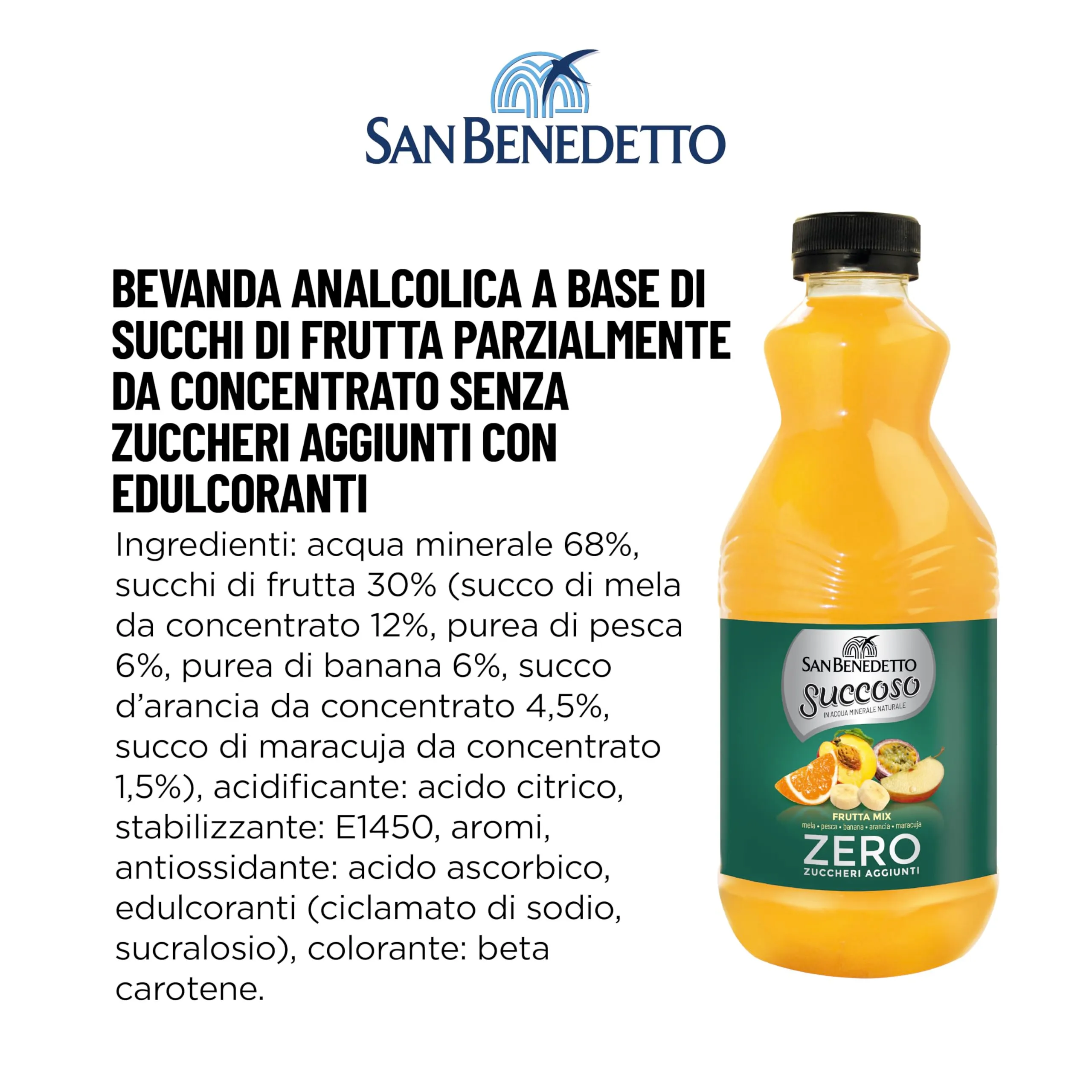 San Benedetto Succoso Zero Frutta Mix 900 ml - immagine 4
