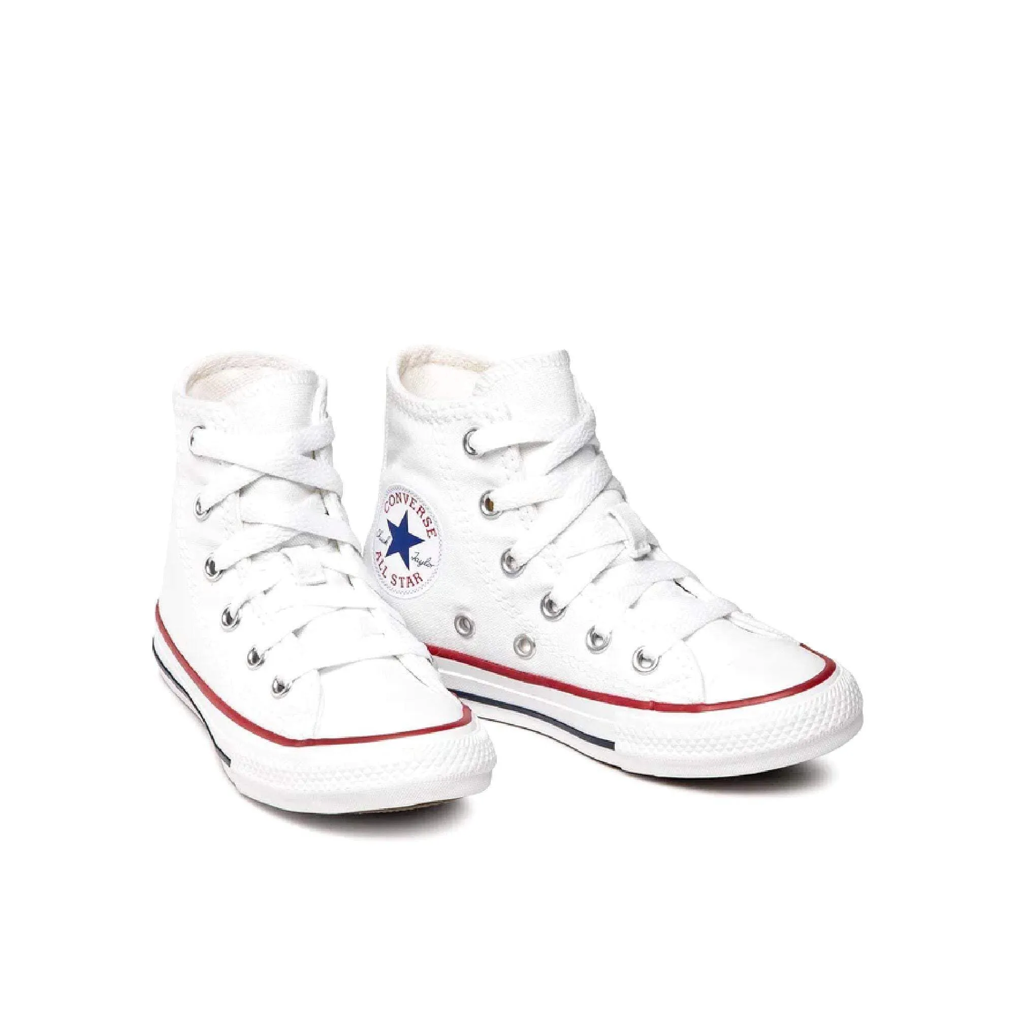 Converse Chuck Taylor All Star 3J253C High Top Unisex Kids Sneaker, White, 27 EU - immagine 2