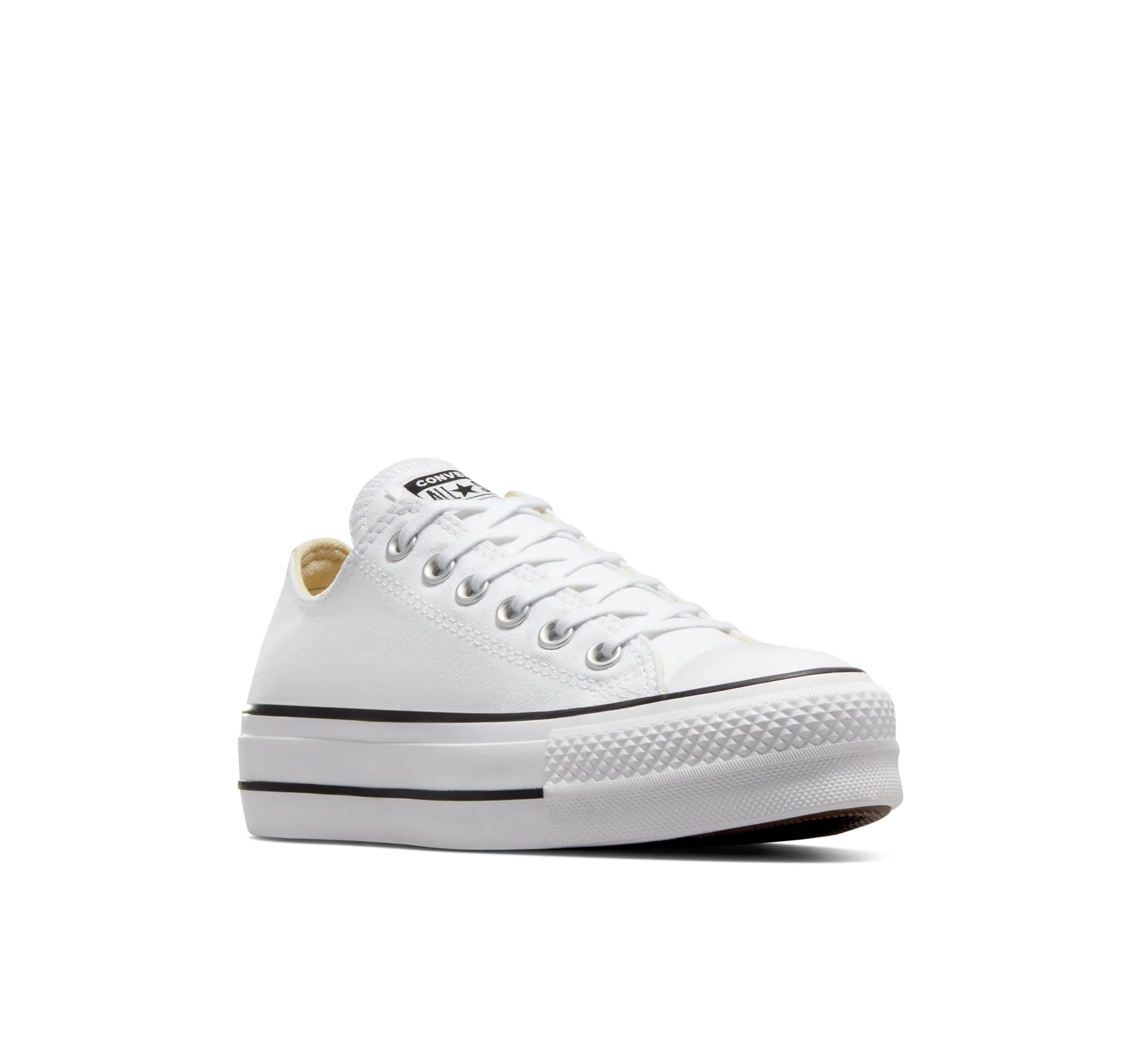 Converse Chuck Taylor All Star Lift Platform High Top Sneaker, Bianco/Nero/Bianco, 8.5 - immagine 3