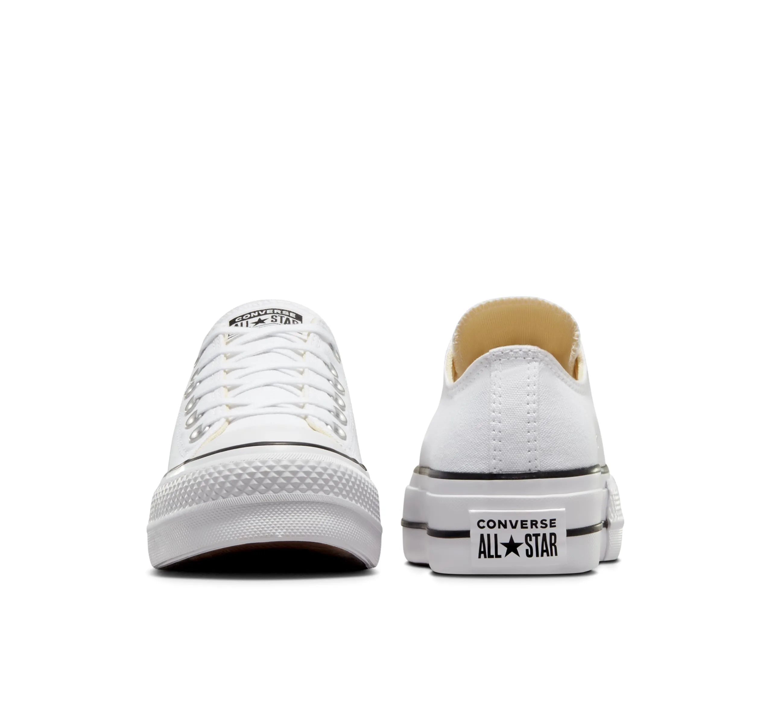 Converse Chuck Taylor All Star Lift Platform High Top Sneaker, Bianco/Nero/Bianco, 8.5 - immagine 5