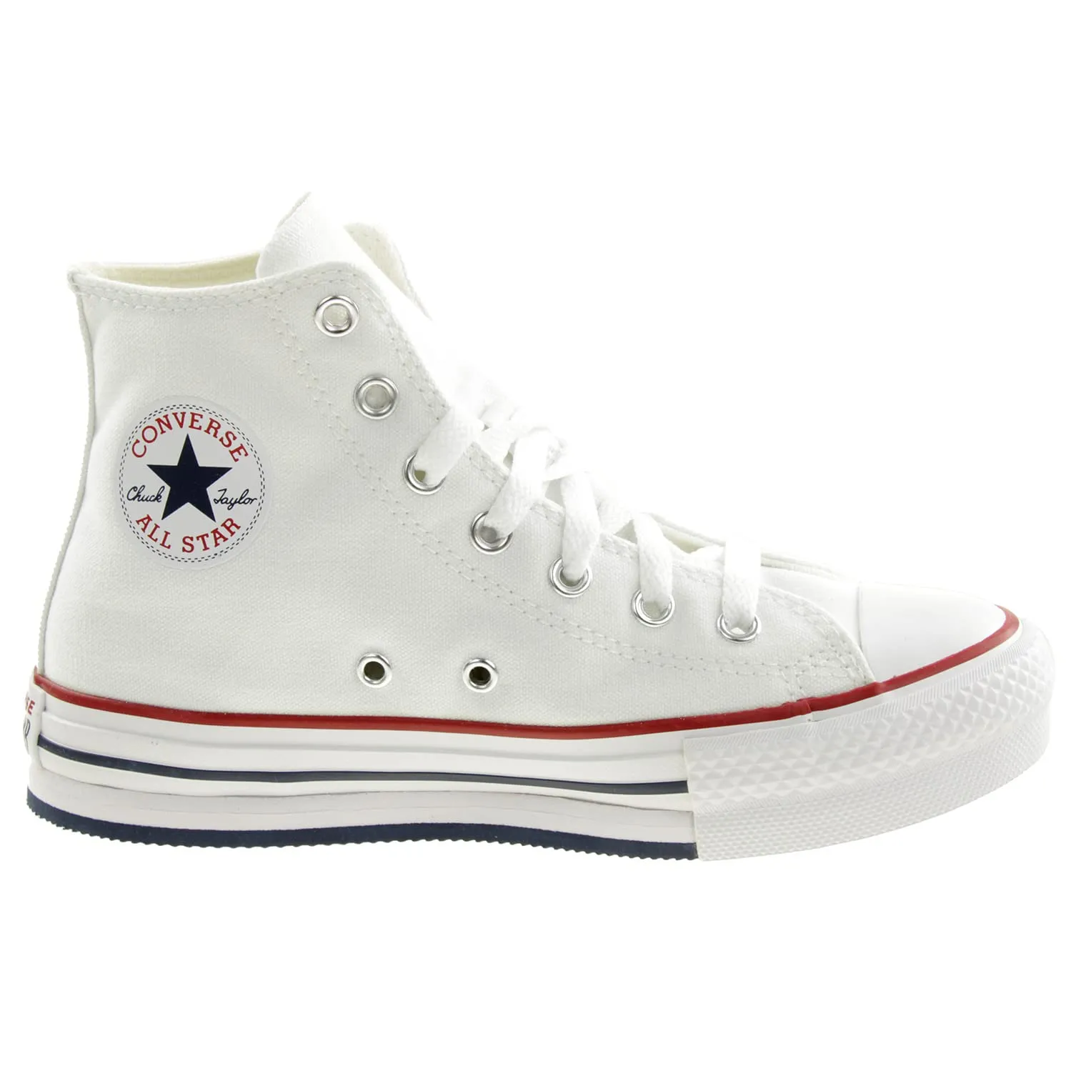 Converse Chuck Taylor All Star Eva Lift, Bianco/Granato/Marina di Mezzanotte, 32 EU - immagine 4
