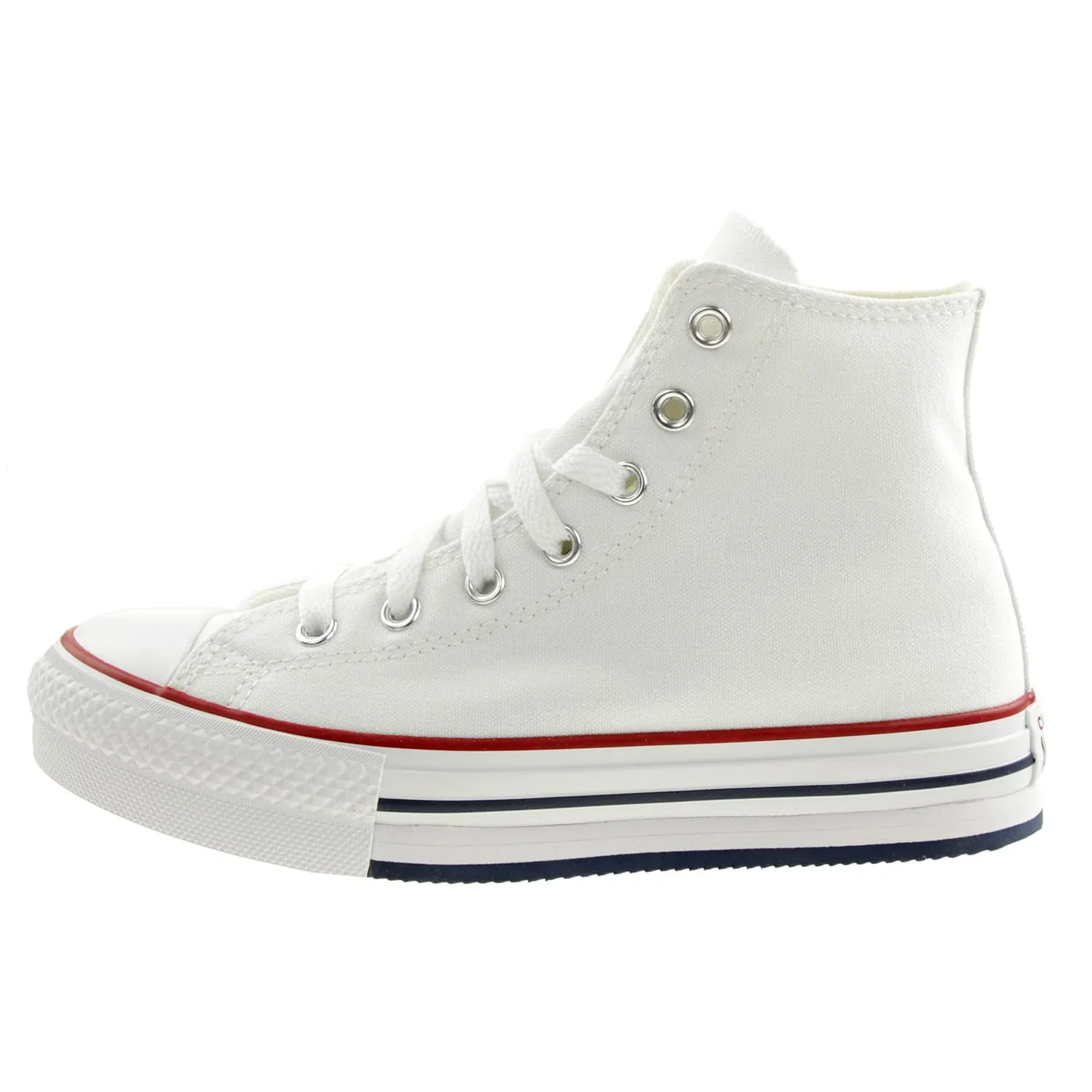 Converse Chuck Taylor All Star Eva Lift Unisex Kids' Sneakers - White/Granite/Midnight Navy, 31 EU - immagine 2