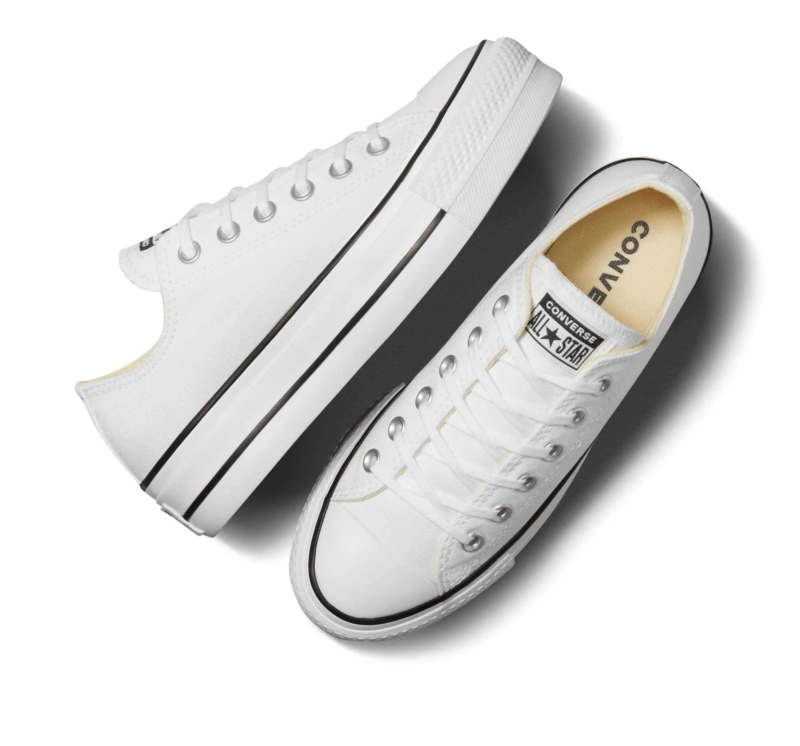 Converse Chuck Taylor All Star Lift Platform High Top Sneaker Women's, White/Black/White, 36 EU - immagine 4