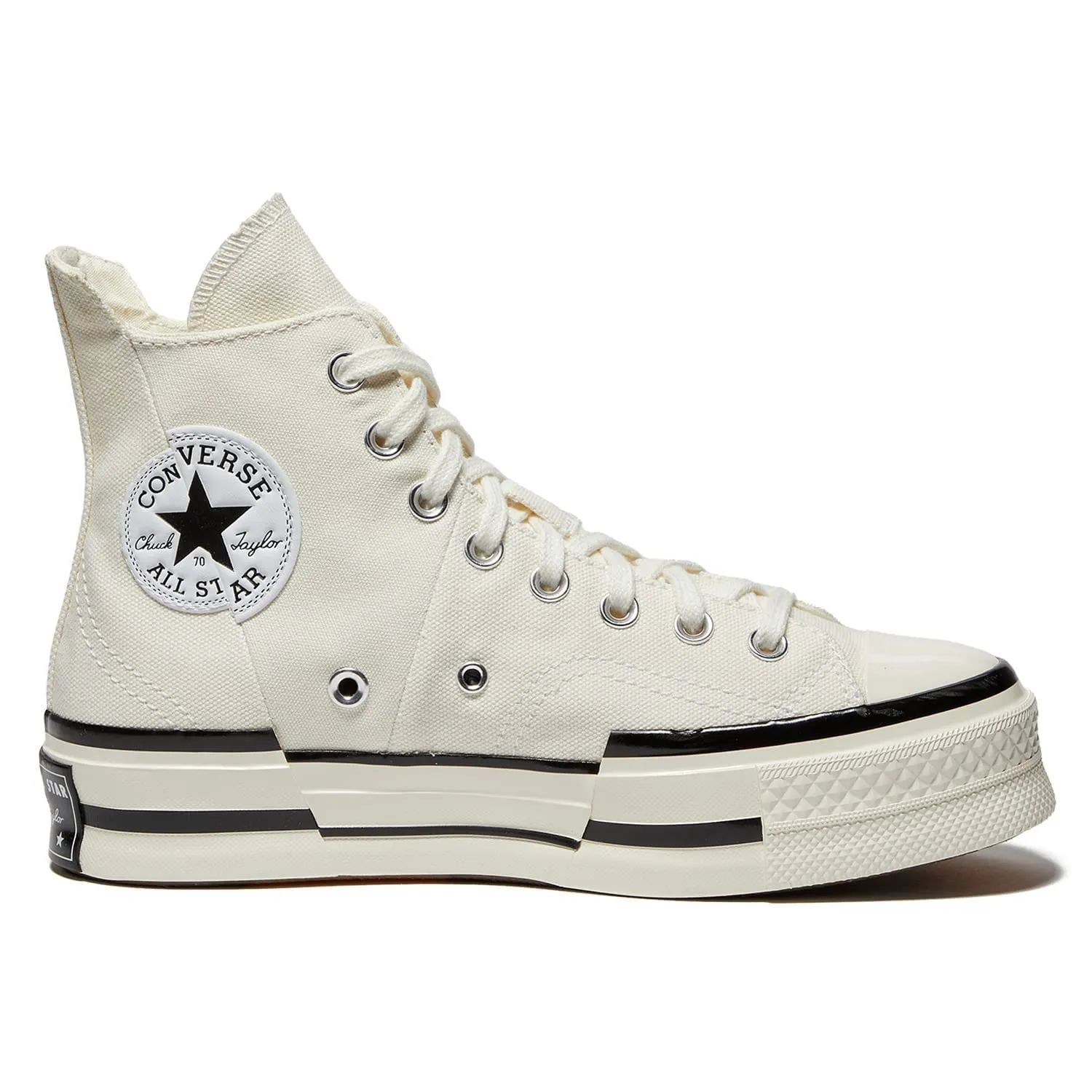 Converse Chuck 70 Plus Hi A00915C - Egret/Black/Egret - immagine 2