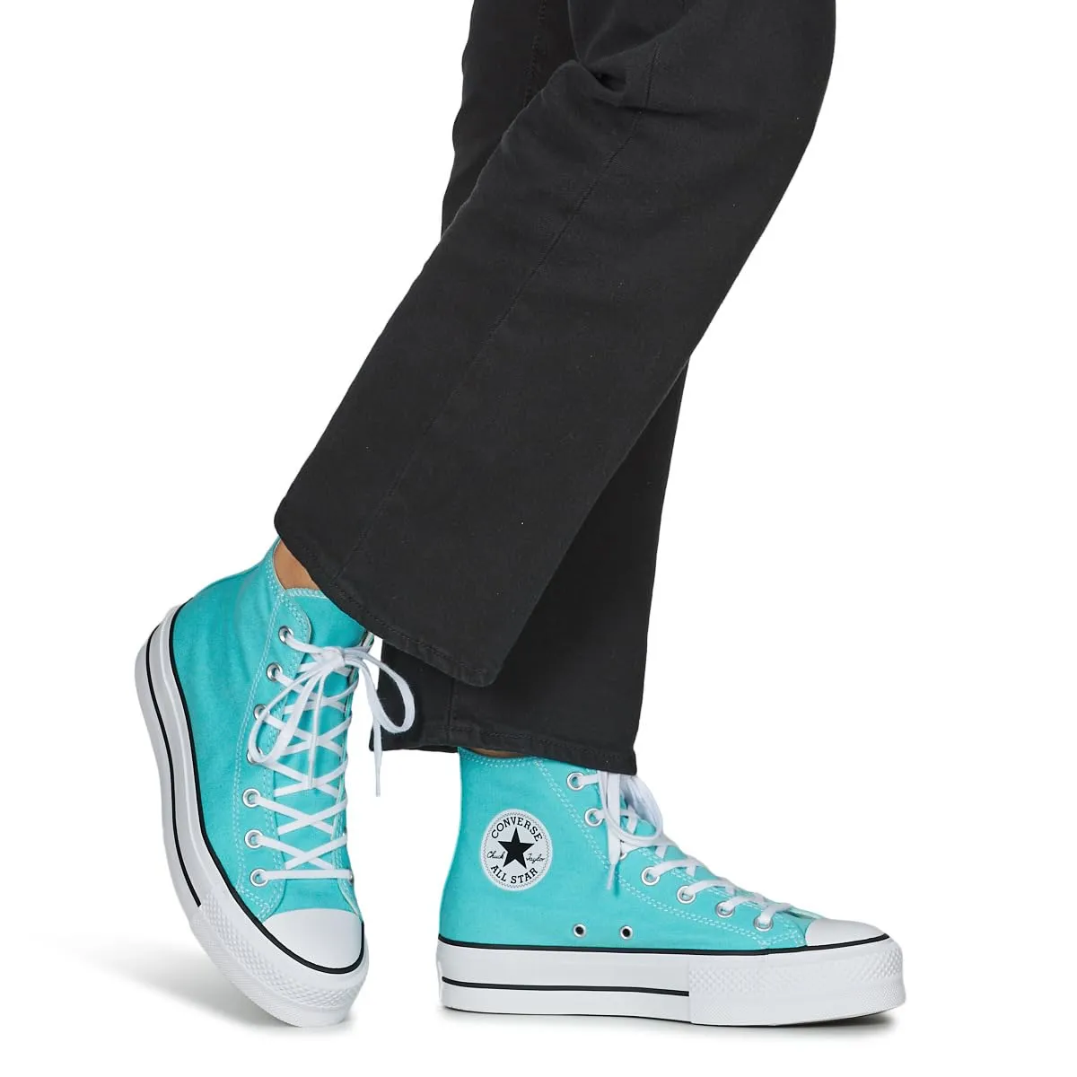 Converse Chuck Taylor All Star Lift PLA Sneaker da Donna in Tessuto, Cielo Blu, 40 EU - immagine 2