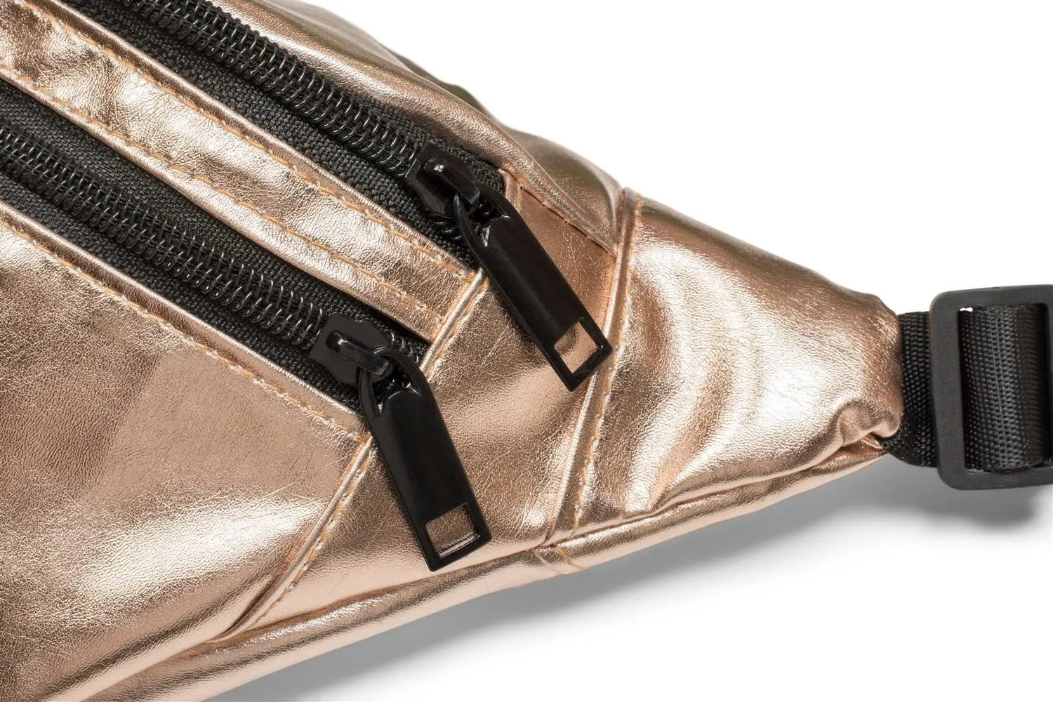 styleBREAKER Marsupio Donna Metallizzato, Rosa Oro, 21x16 cm - immagine 2
