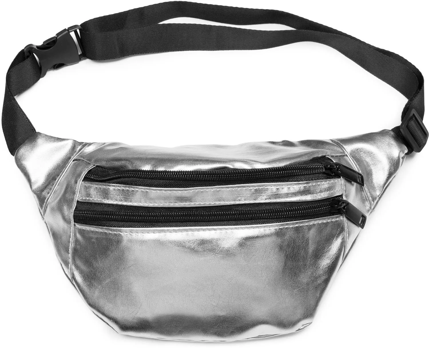 styleBREAKER Marsupio Donna Metallizzato, Argento, 21x16 cm - immagine 1