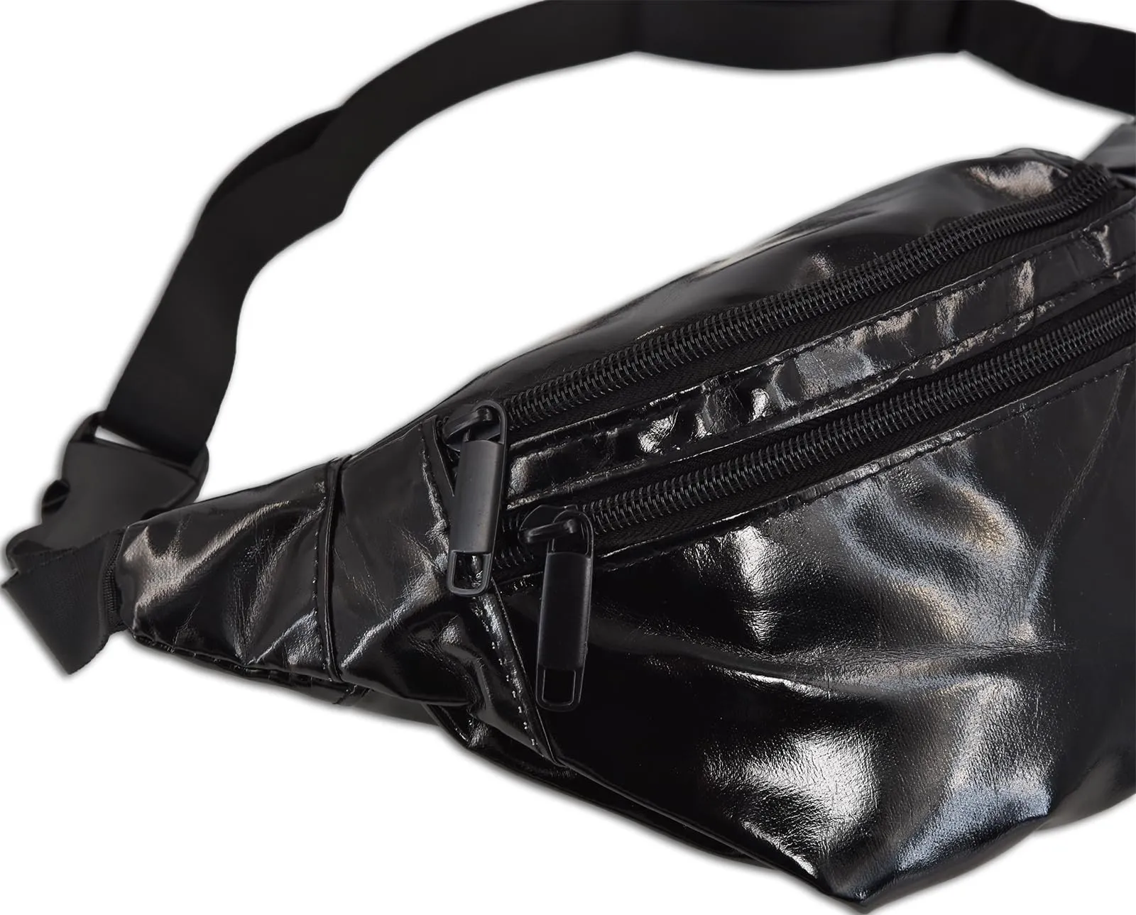 styleBREAKER Marsupio Donna Metallizzato Nero, 21x16 cm - immagine 2