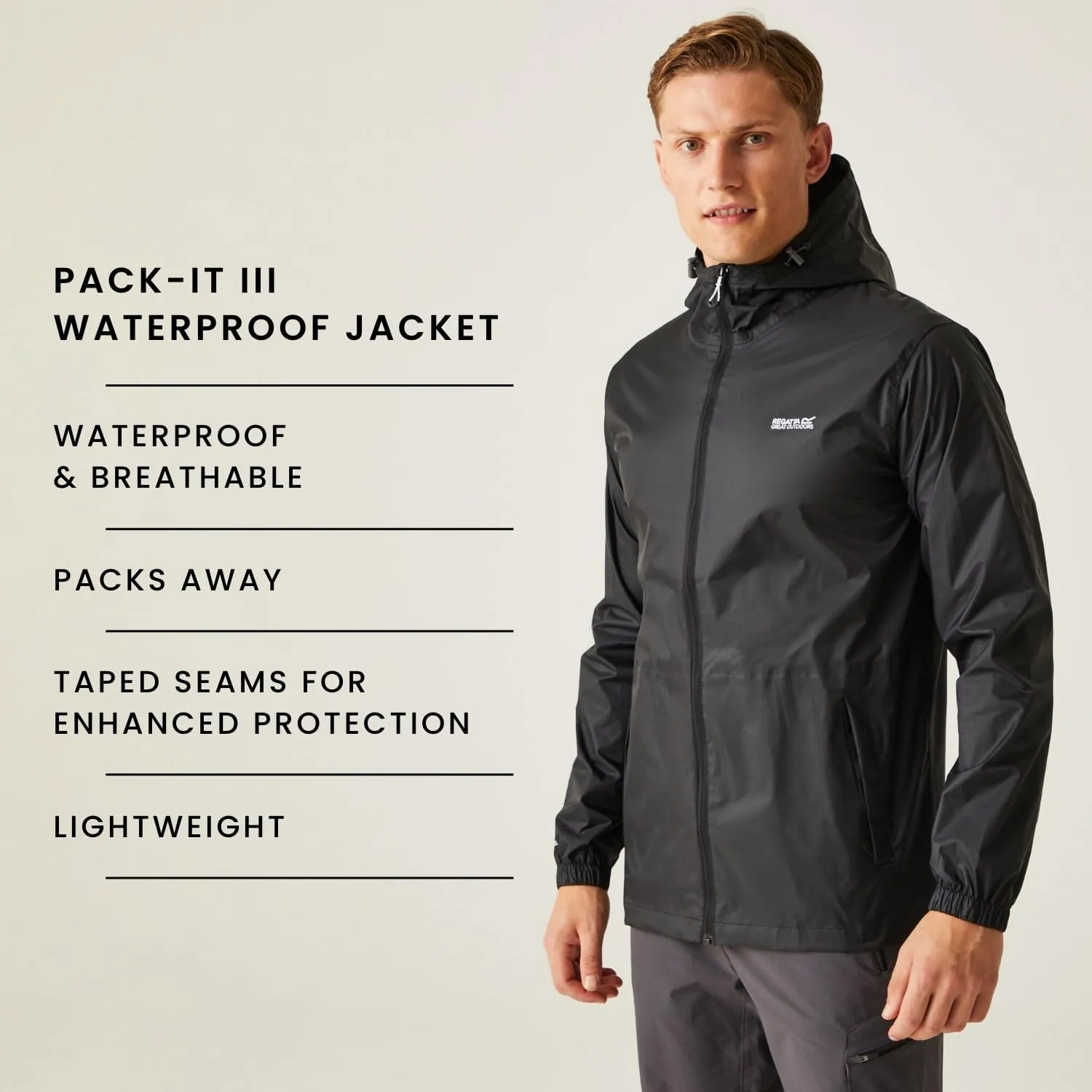 Regatta Giacca Impermeabile da Uomo Pack-It III - immagine 9