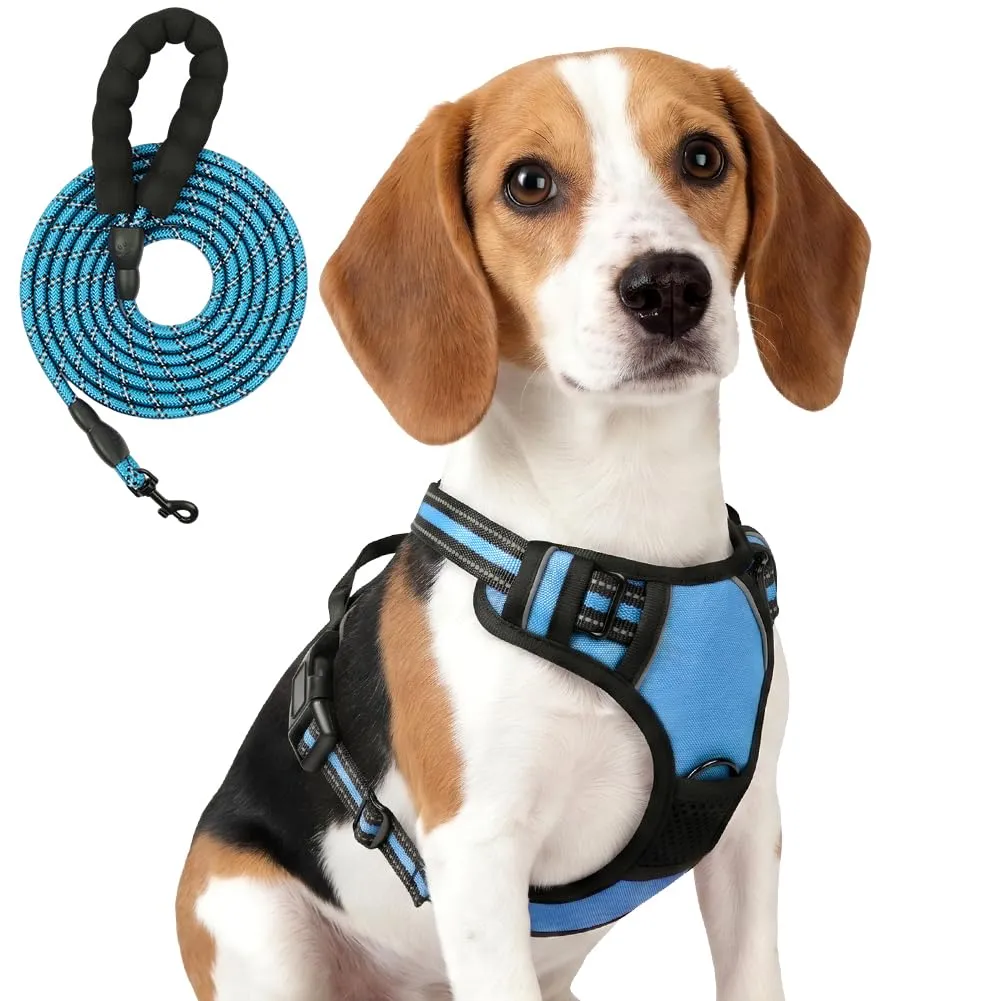 AYESY Pettorina anti-tiro regolabile per cani di taglia media, Blu - immagine 1
