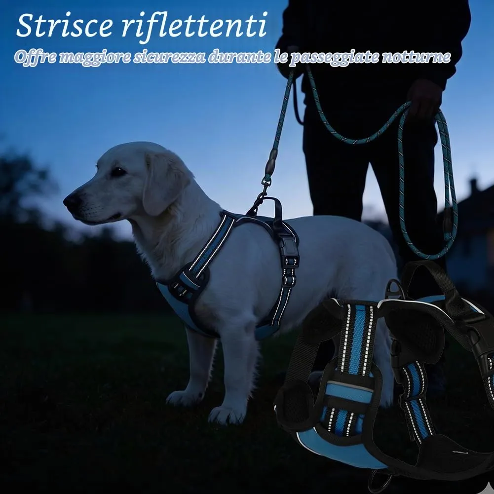 AYESY Pettorina anti-tiro regolabile per cani di taglia media, Blu - immagine 5