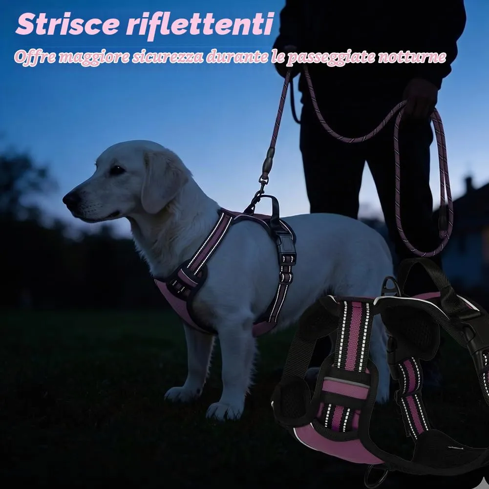 AYESY Pettorina Anti-Tiro per Cani di Taglia Media, Regolabile con Guinzaglio - immagine 5