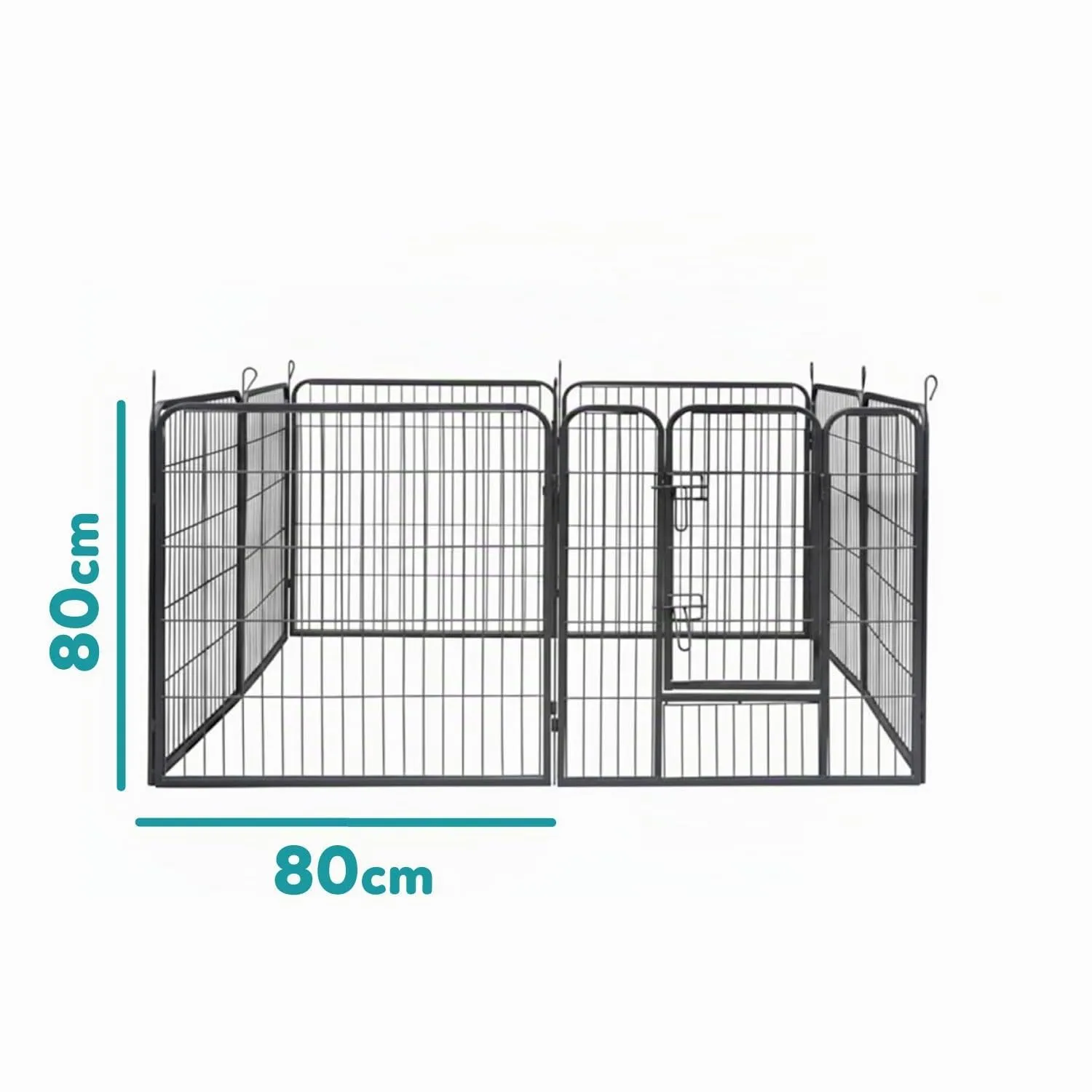 AQPET Recinto Modulare 80x80 cm per Cani, Gatti, Conigli e Roditori, 8 Pannelli per Interno ed Esterno - immagine 4