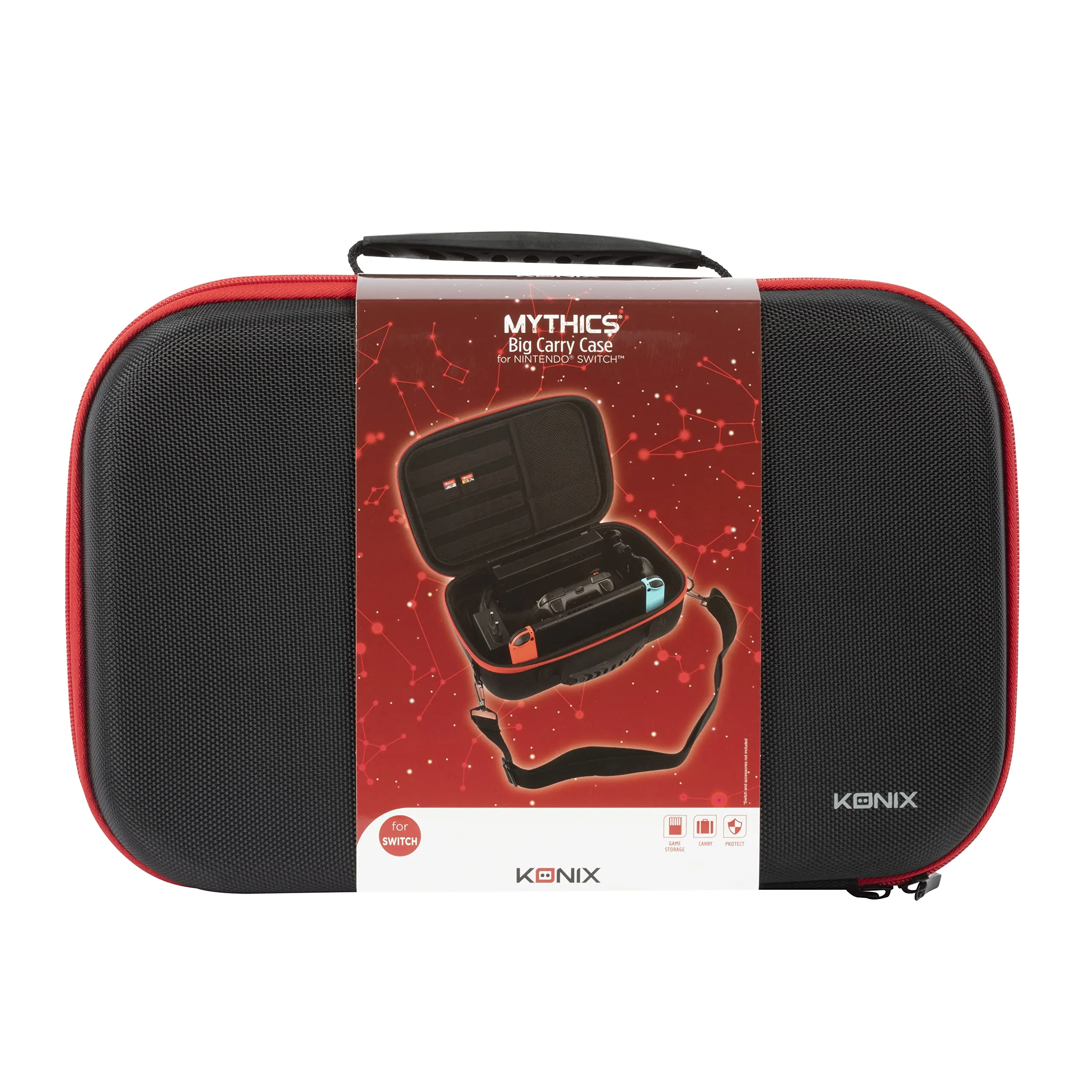 Konix Mythics Custodia per Nintendo Switch, Switch Lite e Switch OLED - Nero - immagine 14
