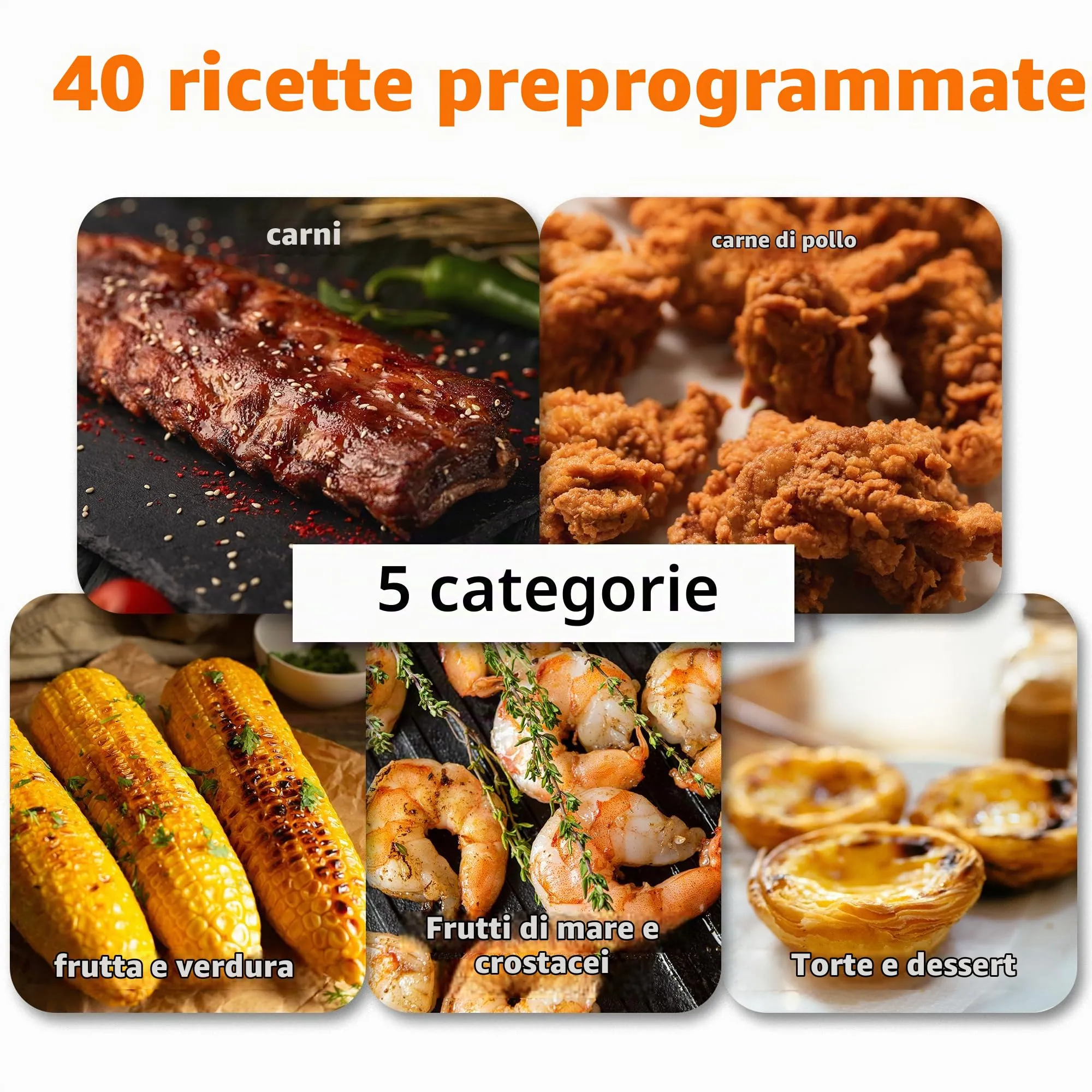 LEHMANN Friggitrice ad Aria 8L XXL, 11 Programmi, 40 Ricette, Cestello Doppia Zona, Finestra di Visualizzazione, Smart App Wifi, LHODF-1880F - immagine 4