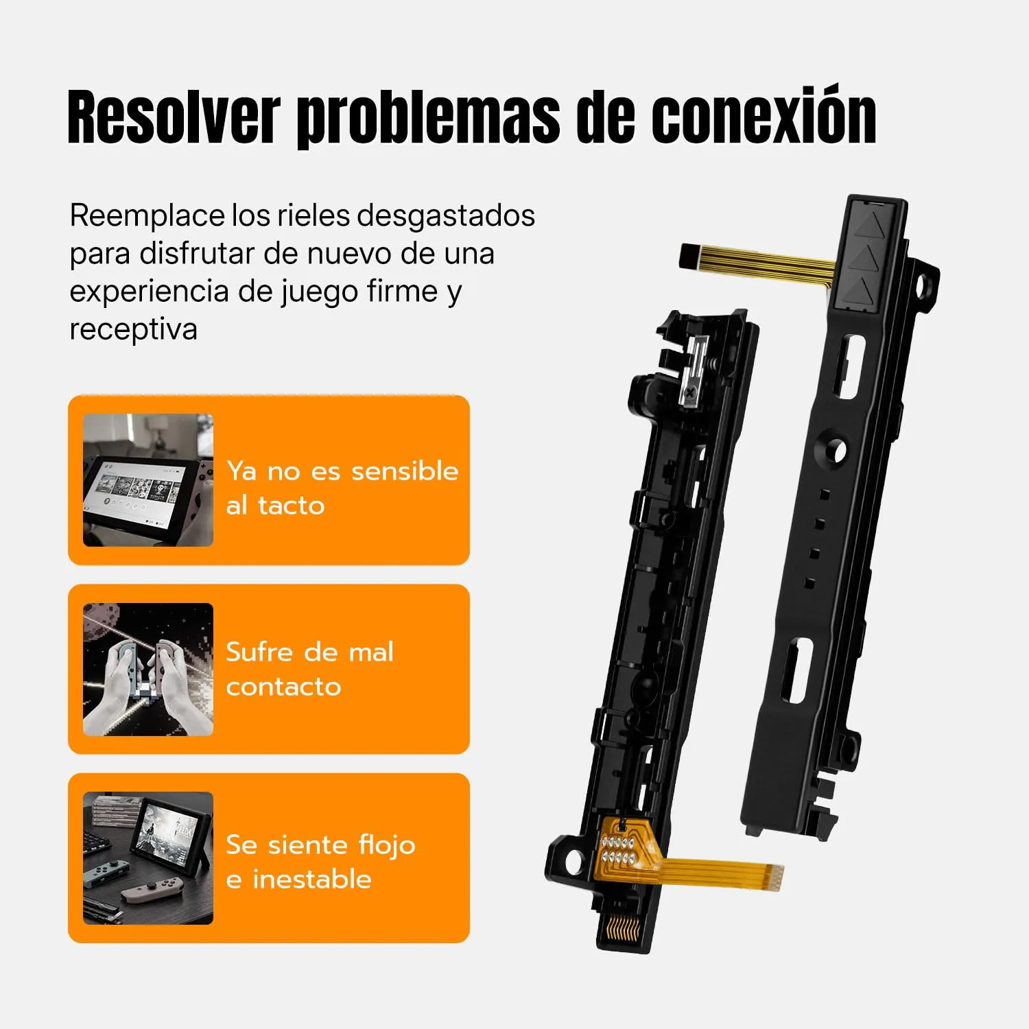 Wigearss Guide di Scorrimento Binario L/R Slider di Ricambio per Nintendo Switch e Switch OLED Joy-Con Controller - immagine 3