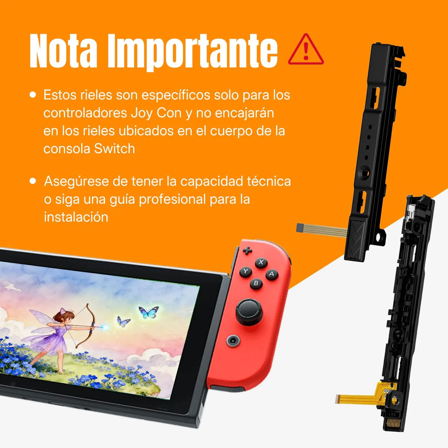 Wigearss Guide di Scorrimento Binario L/R Slider di Ricambio per Nintendo Switch e Switch OLED Joy-Con Controller - immagine 7