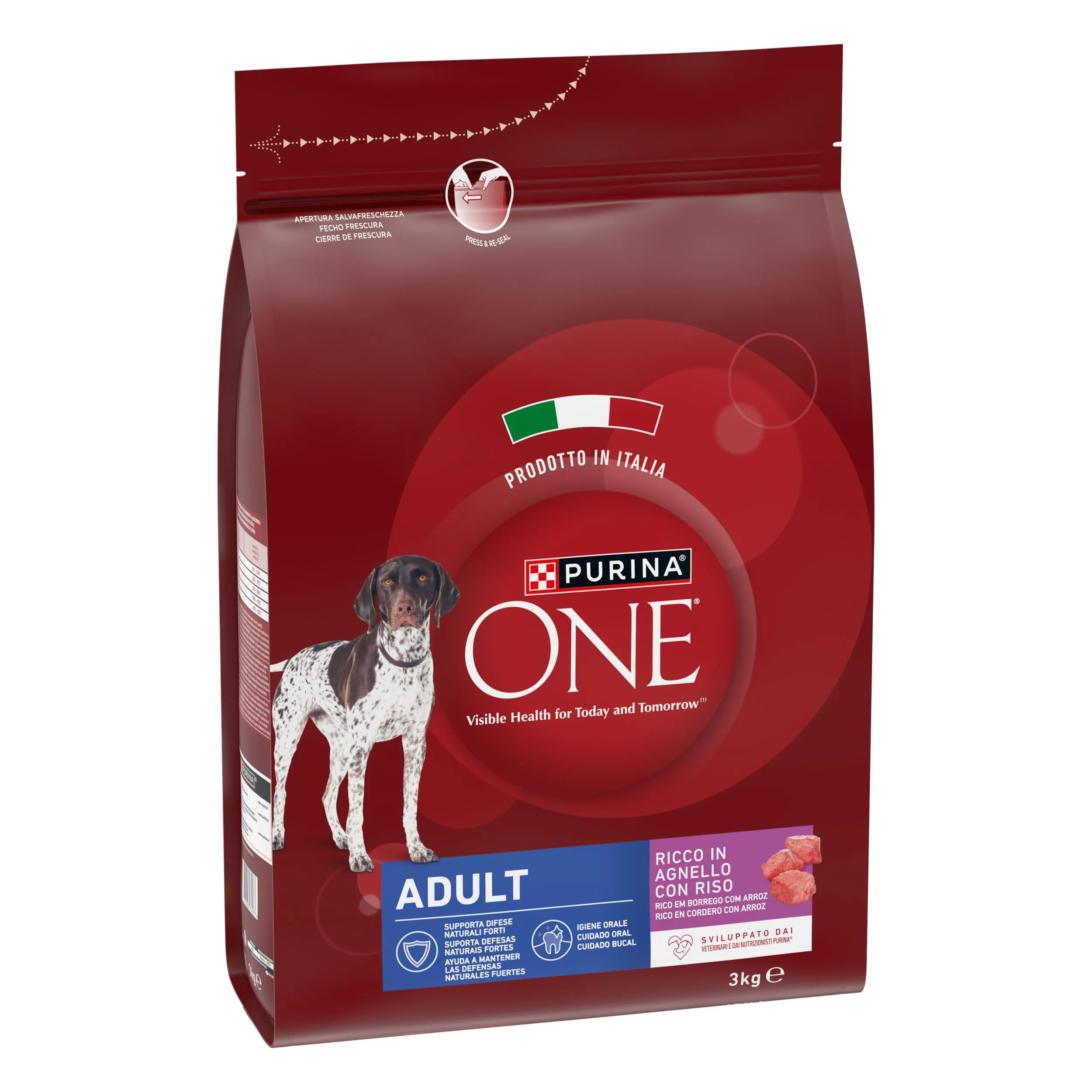 Purina One Crocchette per Cani Adulti Ricco in Agnello con Riso, 4 Sacchi da 3kg - immagine 2