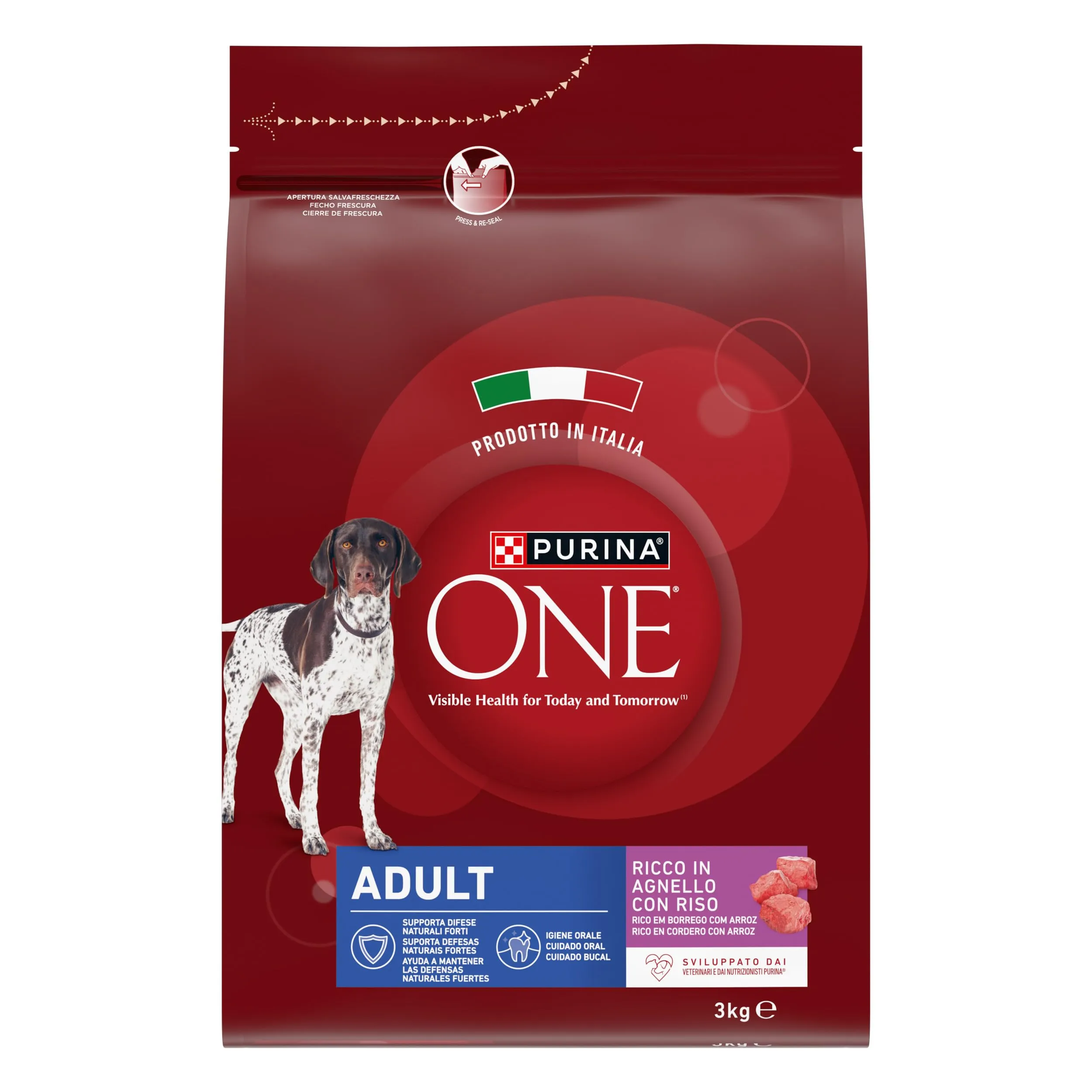 Purina One Crocchette per Cani Adulti Ricco in Agnello con Riso, 4 Sacchi da 3kg - immagine 3
