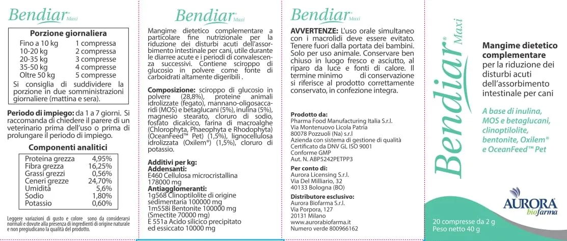 Aurora Biofarma Bendiar Maxi 20 compresse - immagine 2
