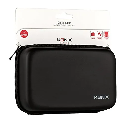 Konix Mythics Carry Case per Nintendo Switch, Switch Lite e Switch OLED - 18 scomparti giochi - Nero - immagine 2