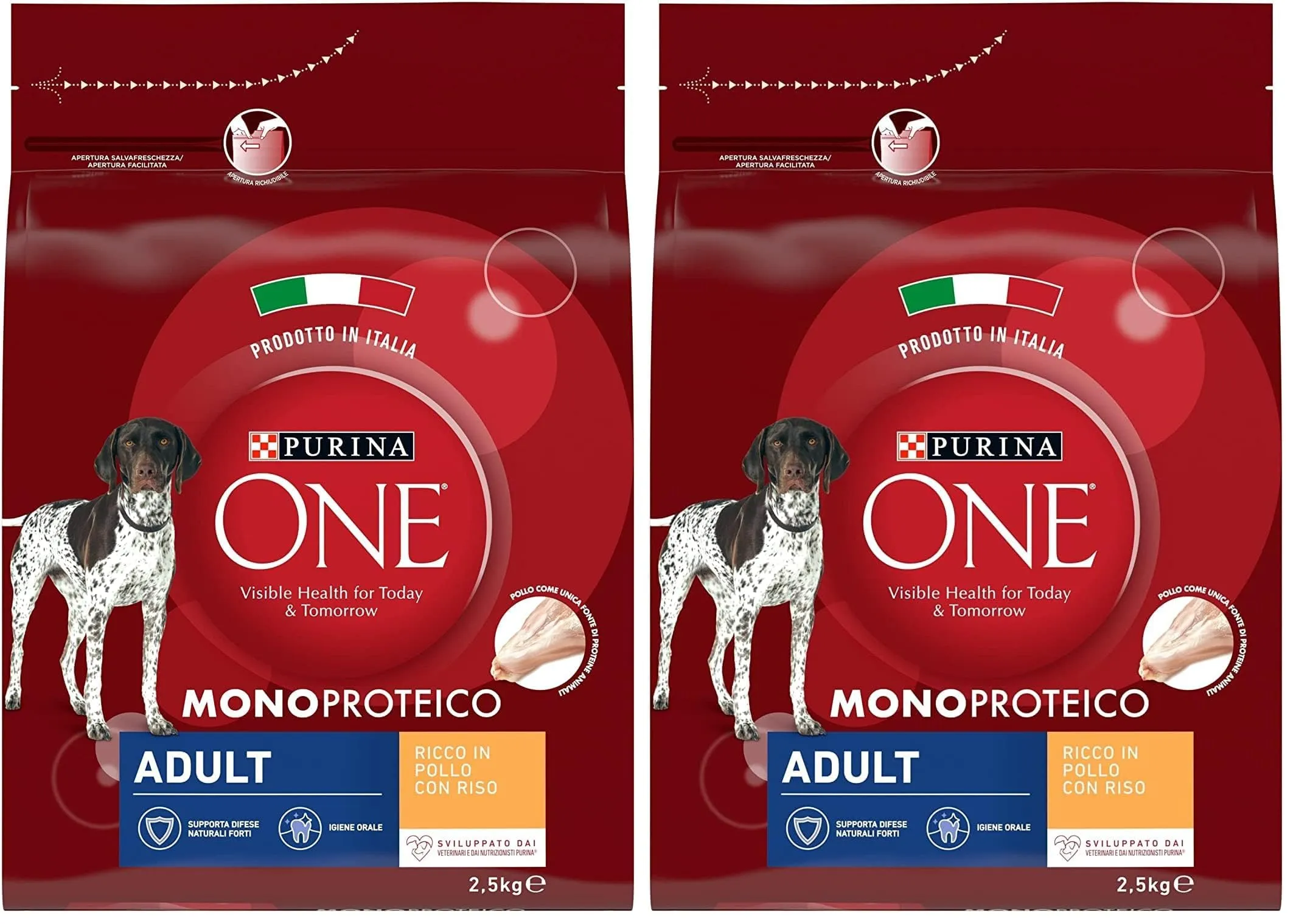 Purina One Monoproteico Adult Crocchette Cani con Pollo 2,5kg (Confezione da 2) - immagine 1